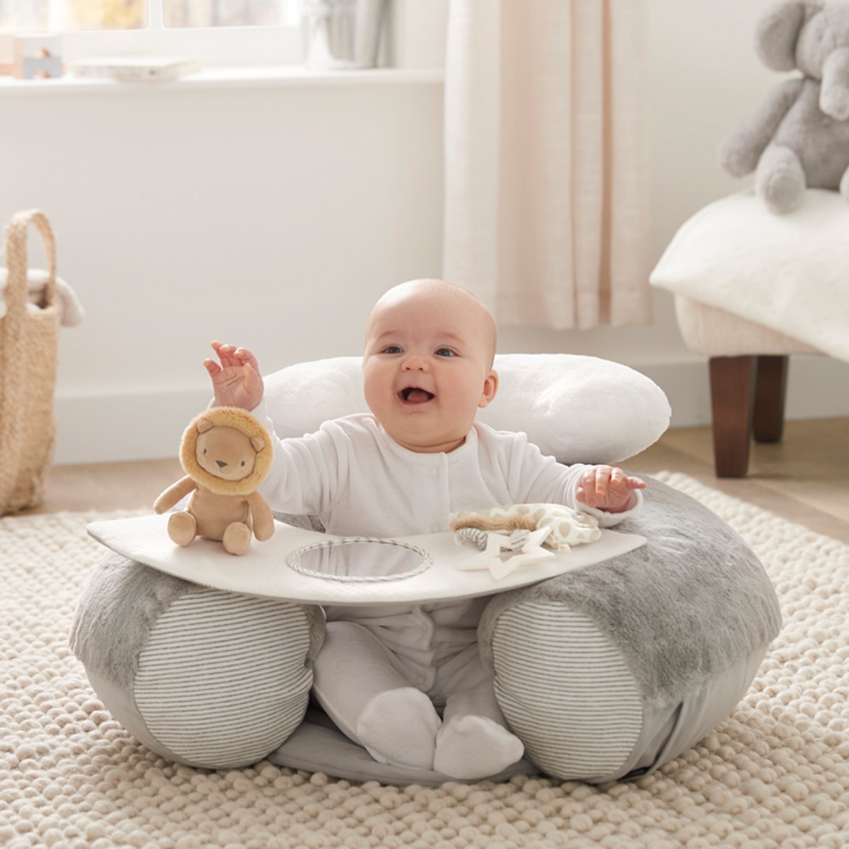 Asiento antivuelco actividades Mamas&Papas sit&play Gris claro-5