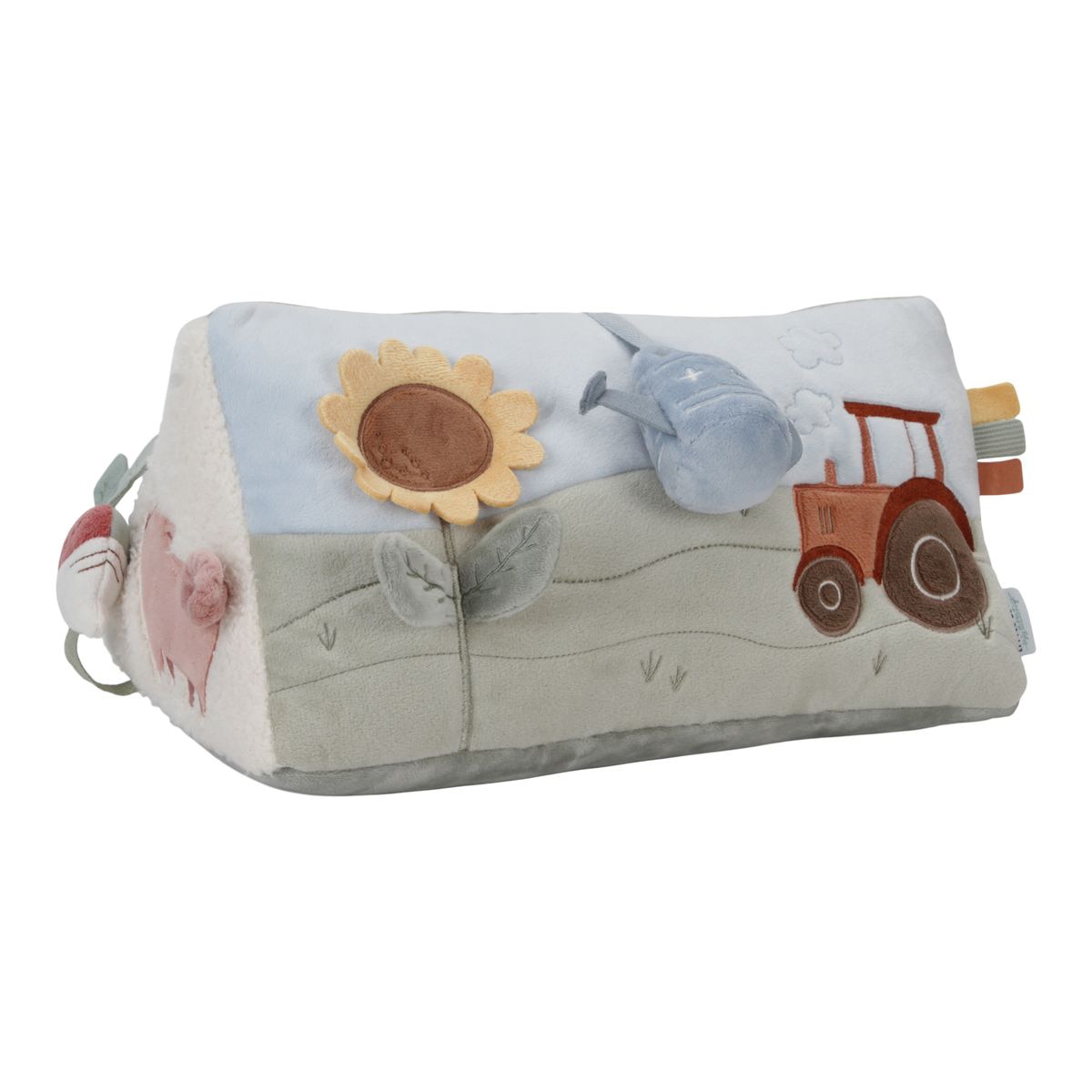 Cojín de actividades Little Dutch triangular colección Little Farm Gris claro-2