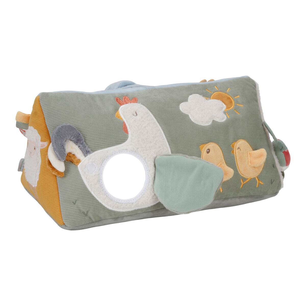 Cojín de actividades Little Dutch triangular colección Little Farm Gris claro-3
