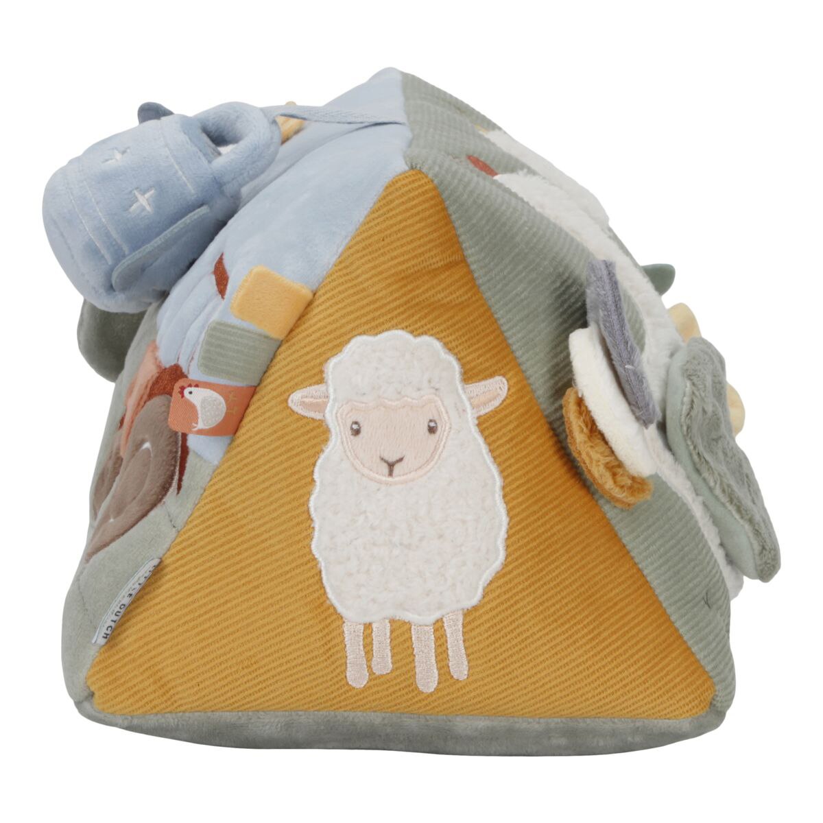 Cojín de actividades Little Dutch triangular colección Little Farm Gris claro-5