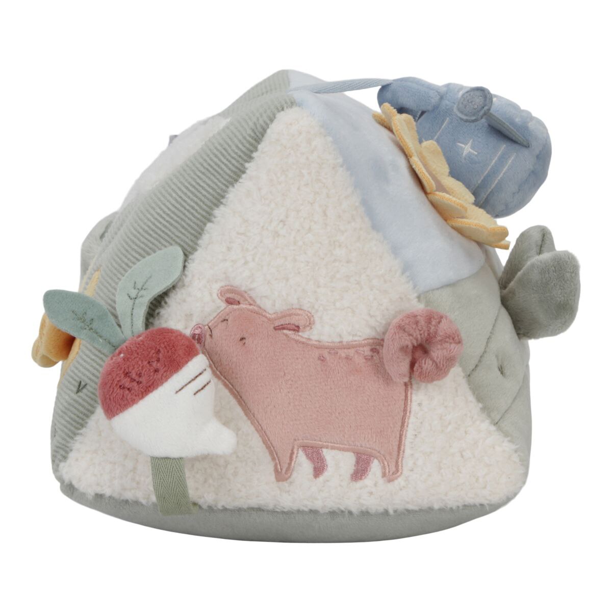 Cojín de actividades Little Dutch triangular colección Little Farm Gris claro-6