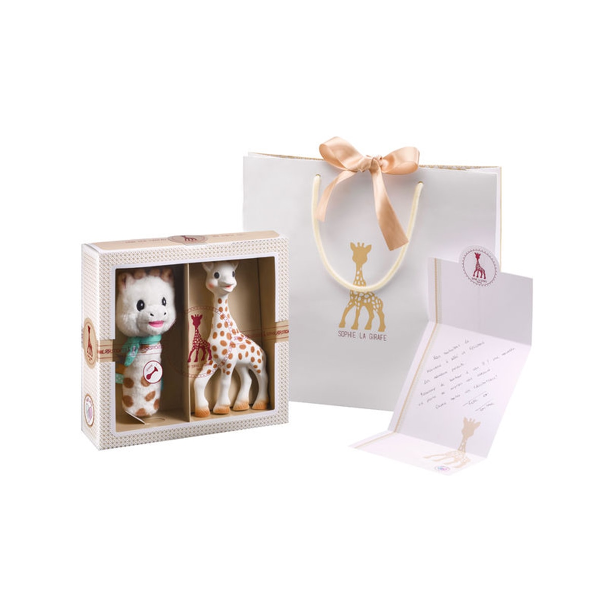 Set Sophie La Girafe Mi primer Set Sophie La Girafe + Sonajero de peluche Cri-Cri - Beige Beige-4