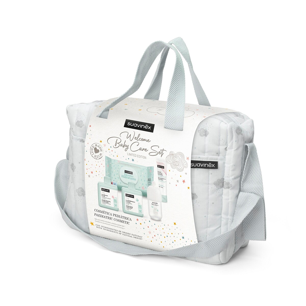 Bolso de Paseo Suavinex con Cosmética Maternidad Verde Agua-2