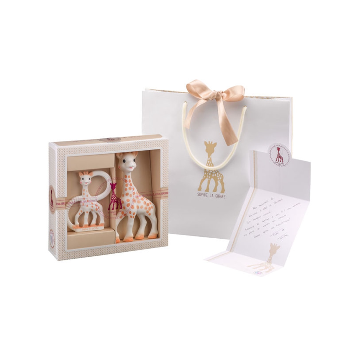 Sophie La Girafe® - Pack regalo Sophie la Girafe Mi primer set Sophie + Anillo de dentición 100% natural.
