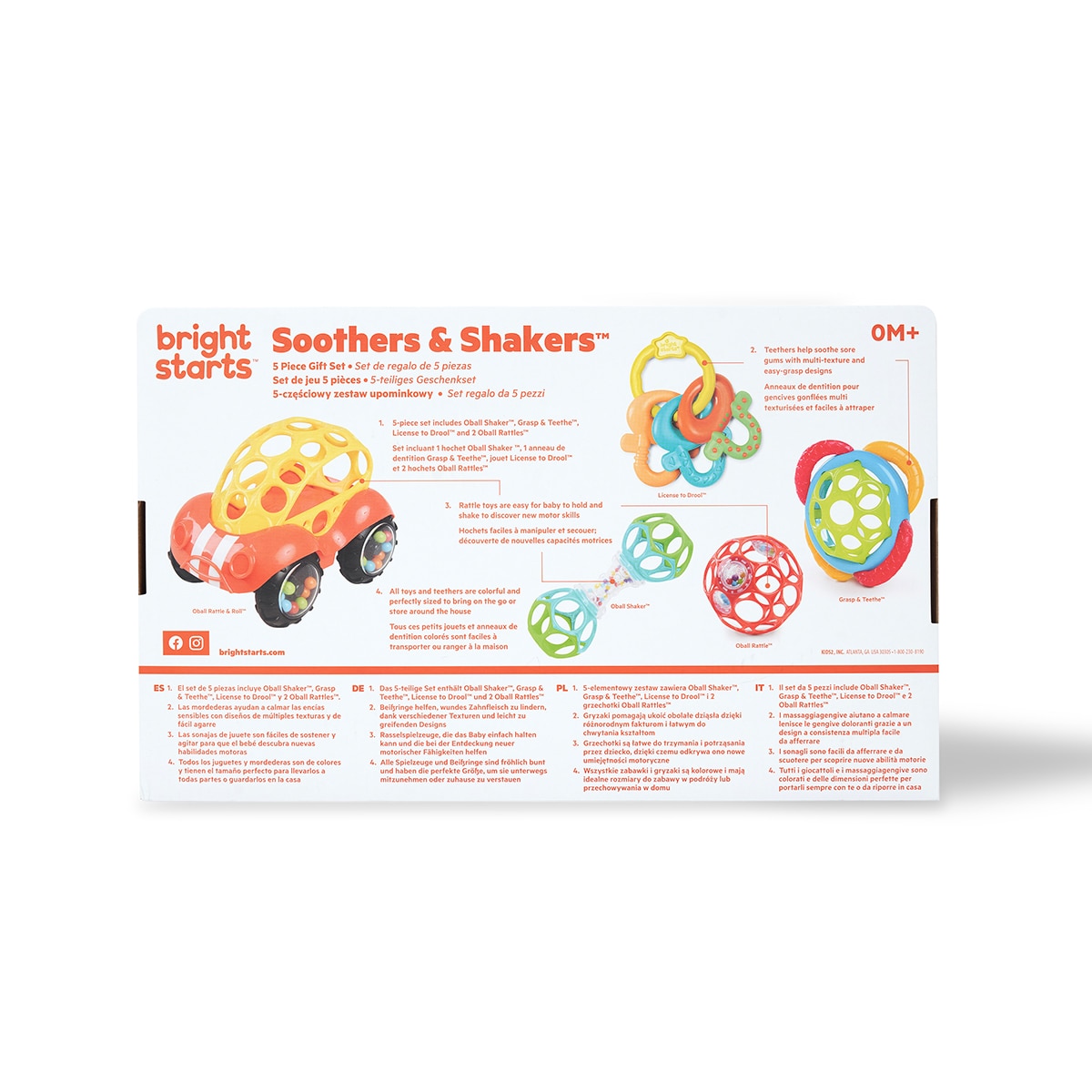 Brinquedos e Mordedores Soothers & Shakers™ 5 Peças Multicolor-8
