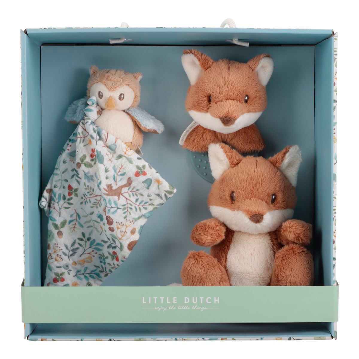 Caixa presente Little Dutch peluche, mordedor e doudou Azul-claro-2
