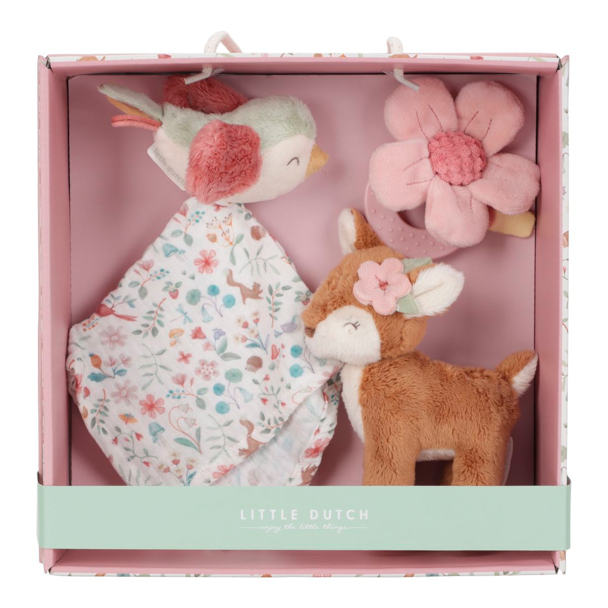 Caixa presente Little Dutch peluche, mordedor e doudou Rosa-claro-2