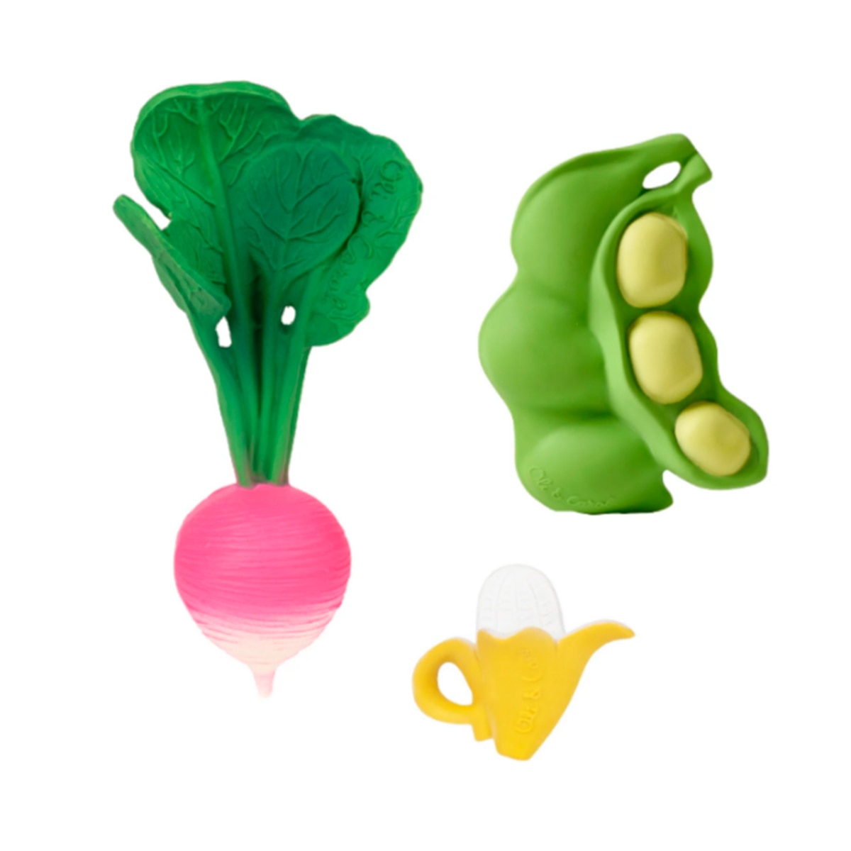 Pack regalo mordedores Oli&carol caucho natural Multicolor-2