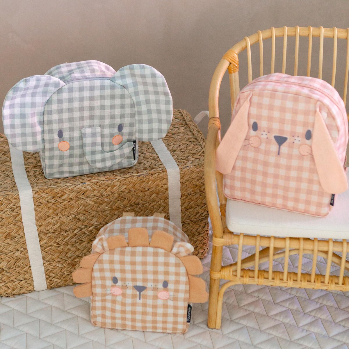 Pack de Oferta de Mochila de Creche com Cosméticos de Bebé Rosa antigo-3