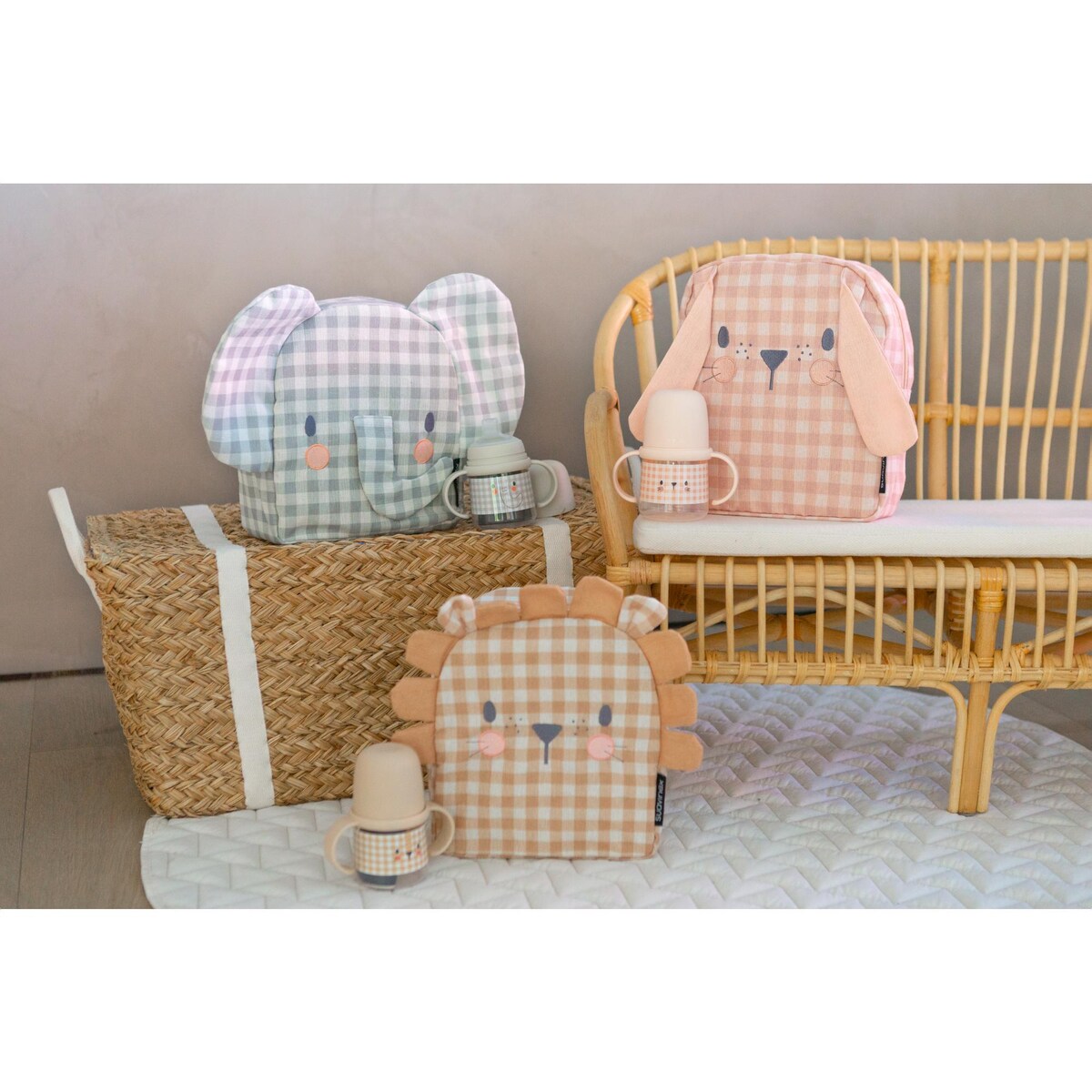 Pack de Oferta de Mochila de Creche com Cosméticos de Bebé Rosa antigo-5