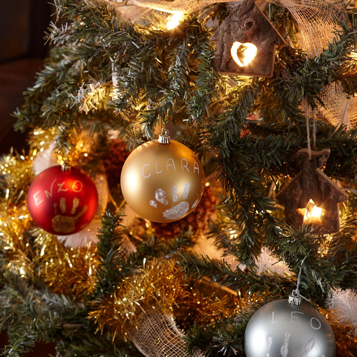 Bola de navidad Tiny Love personalizable Rojo-4