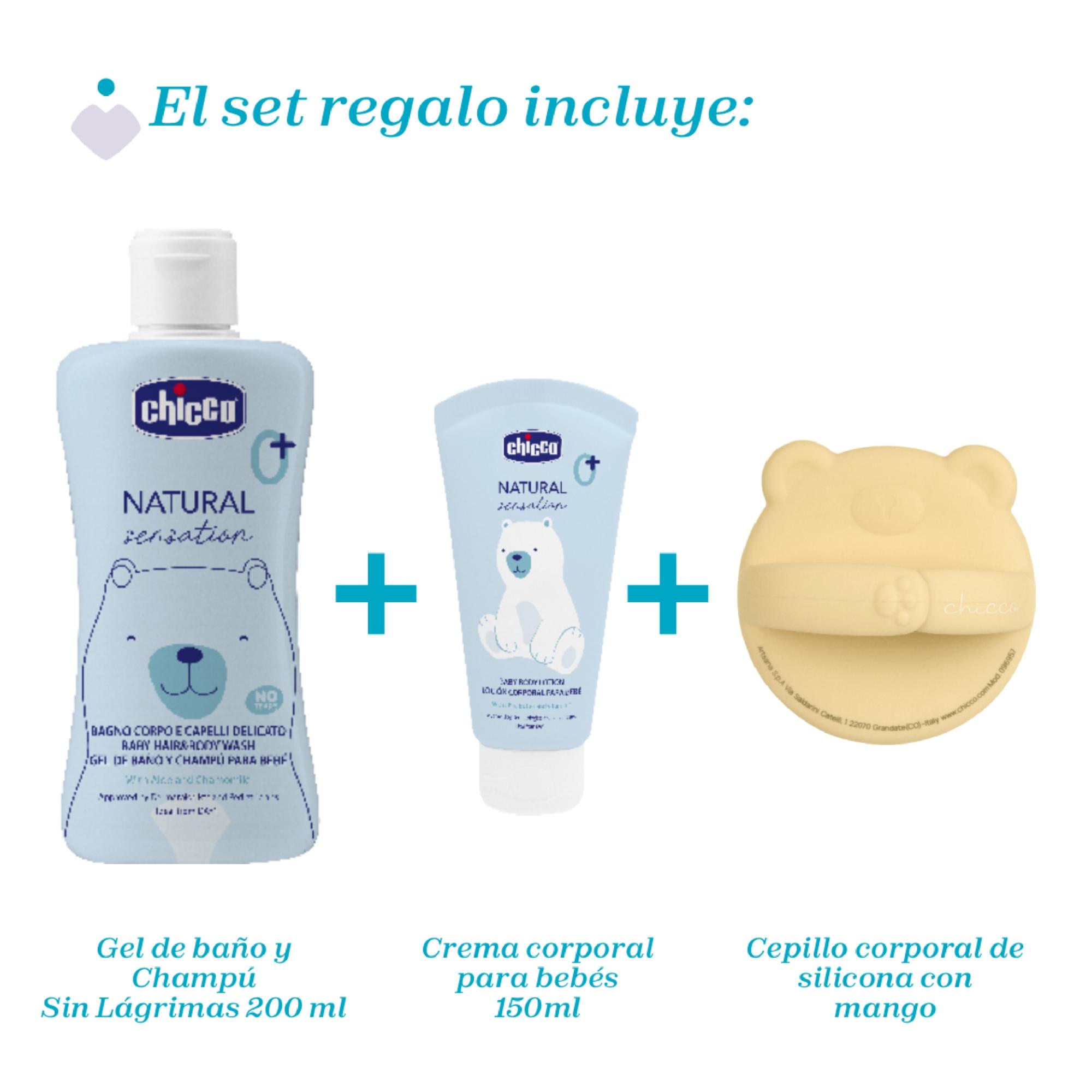 Set regalo cosmética chicco mis 1os. baños Natural Sensation - Azul claro Azul claro-4