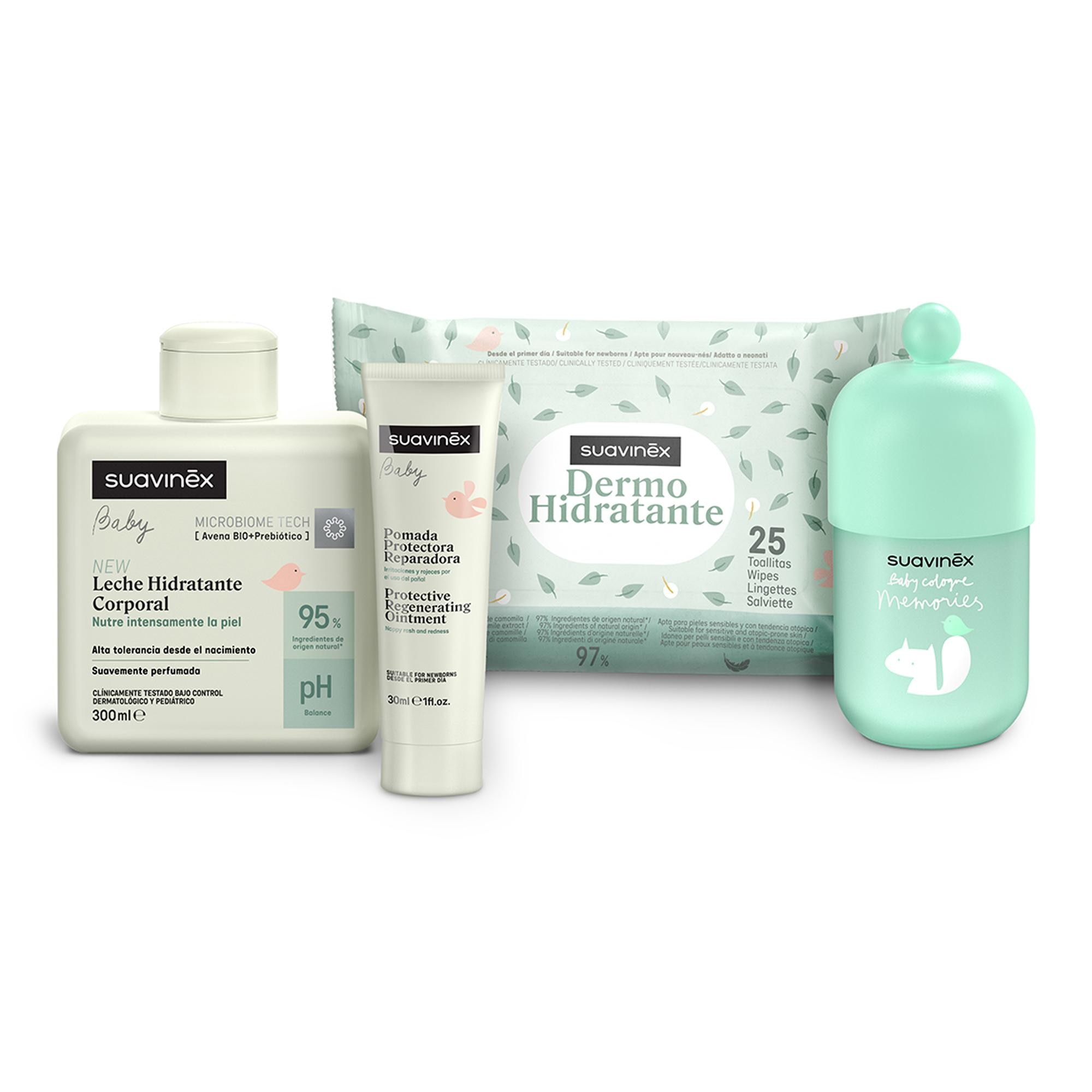 Conjunto Trocador Suavinex com cosmética da coleção Birdies Verde-antiquário-3