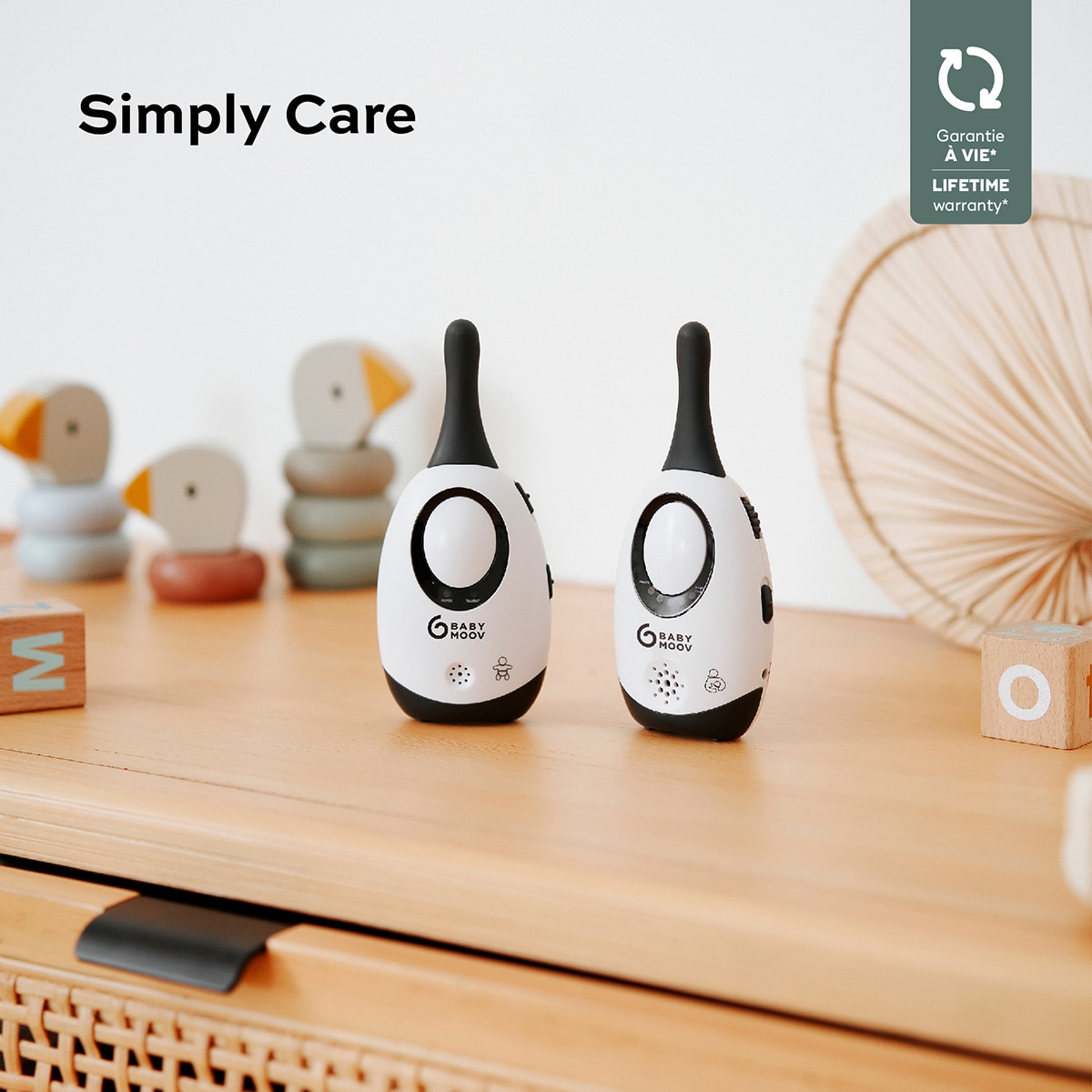 Babymoov Vigilabebés de audio Simply Care - alcance 300 metros - Blanco Blanco-2