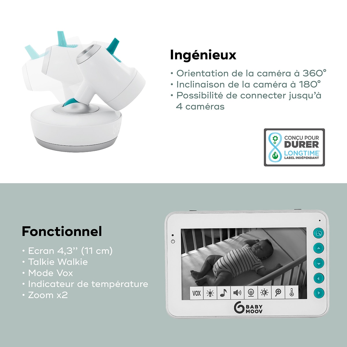 Intercomunicador de Vídeo Motorizado Yoo-Moov Branco-5