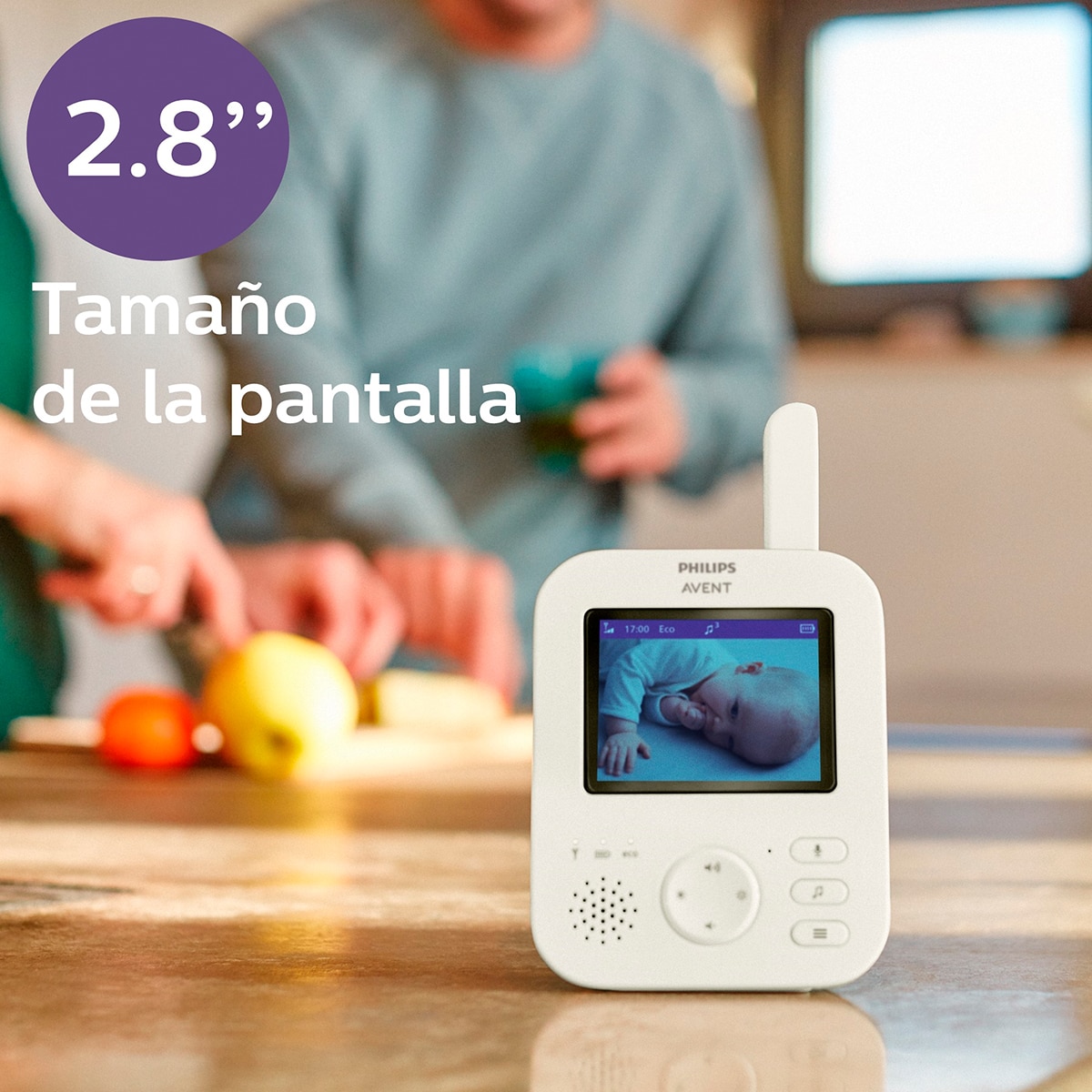 Intercomunicador com Vídeo Alta Resolução - 2,8" Bege-2