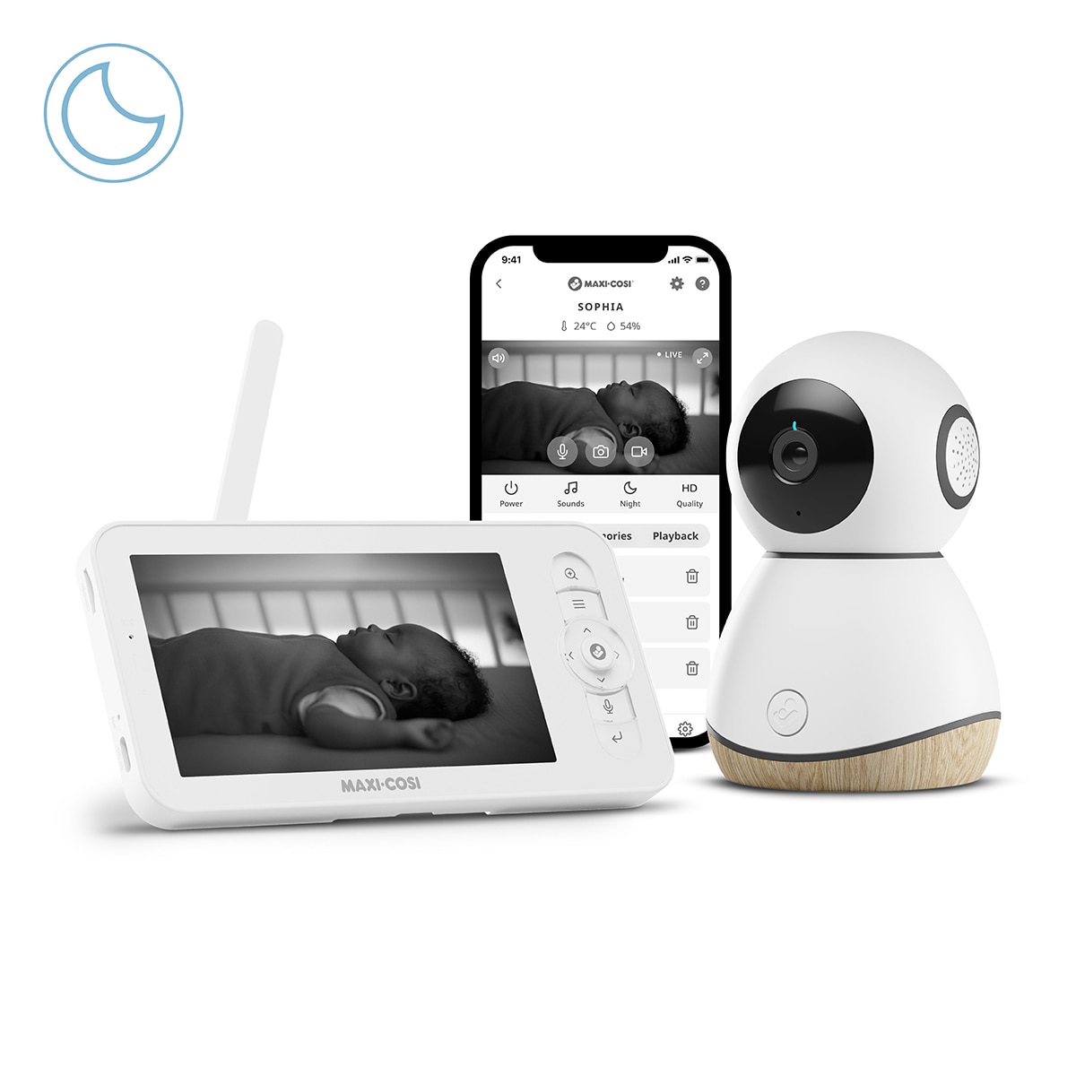Vigilabebés Maxi-Cosi See Pro Baby Monitor Blanco Blanco-4