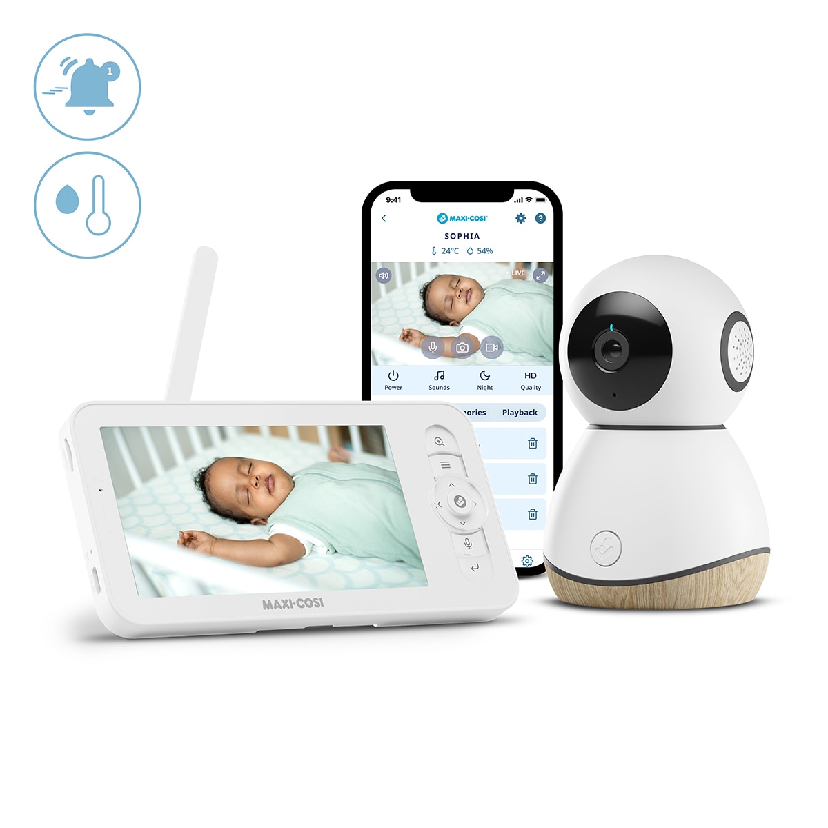 Vigilabebés Maxi-Cosi See Pro Baby Monitor Blanco Blanco-5