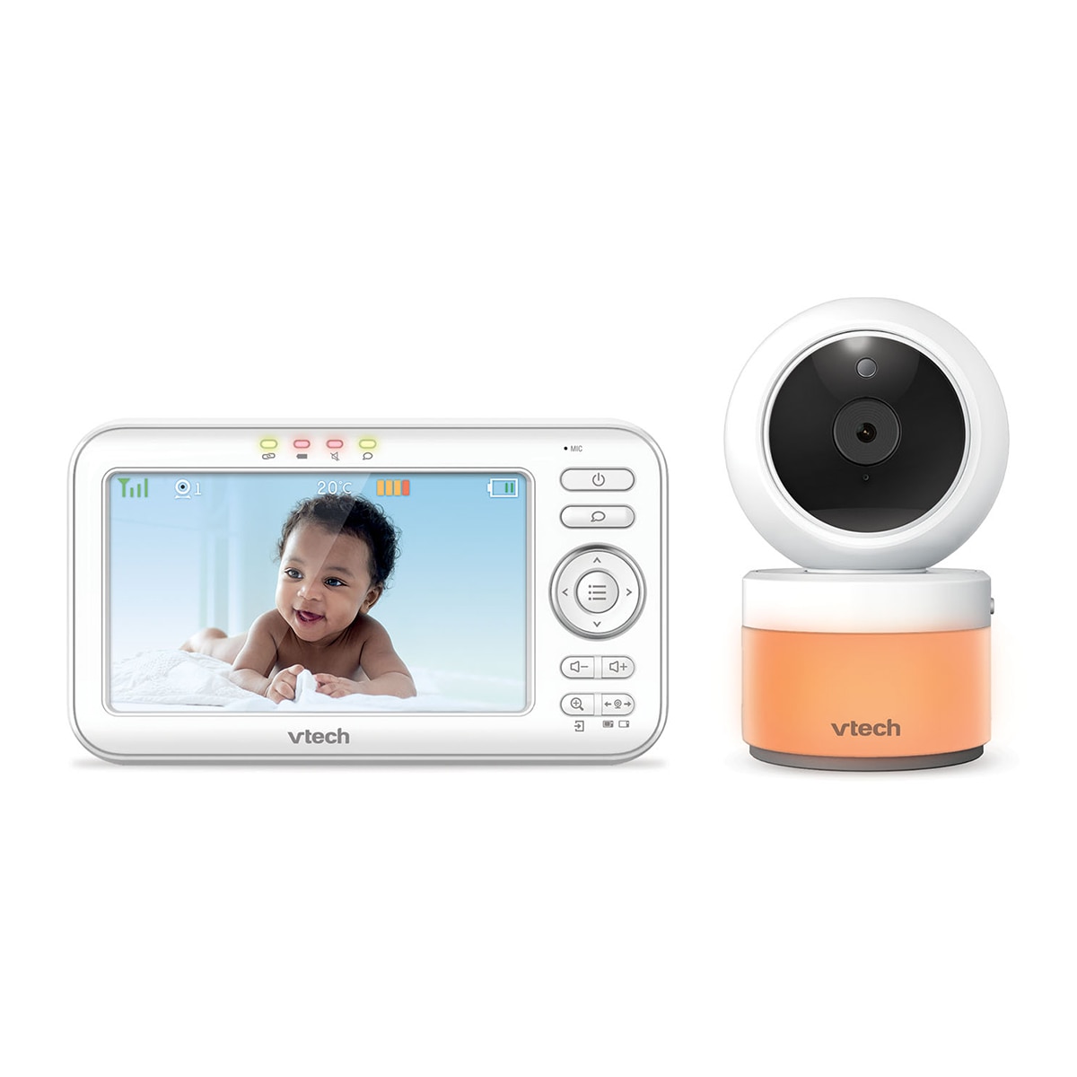 Monitor de Bebés com Ecrã de 5 Polegadas, Câmara de Deteção de Movimento e Projeção de Luz Branco-3