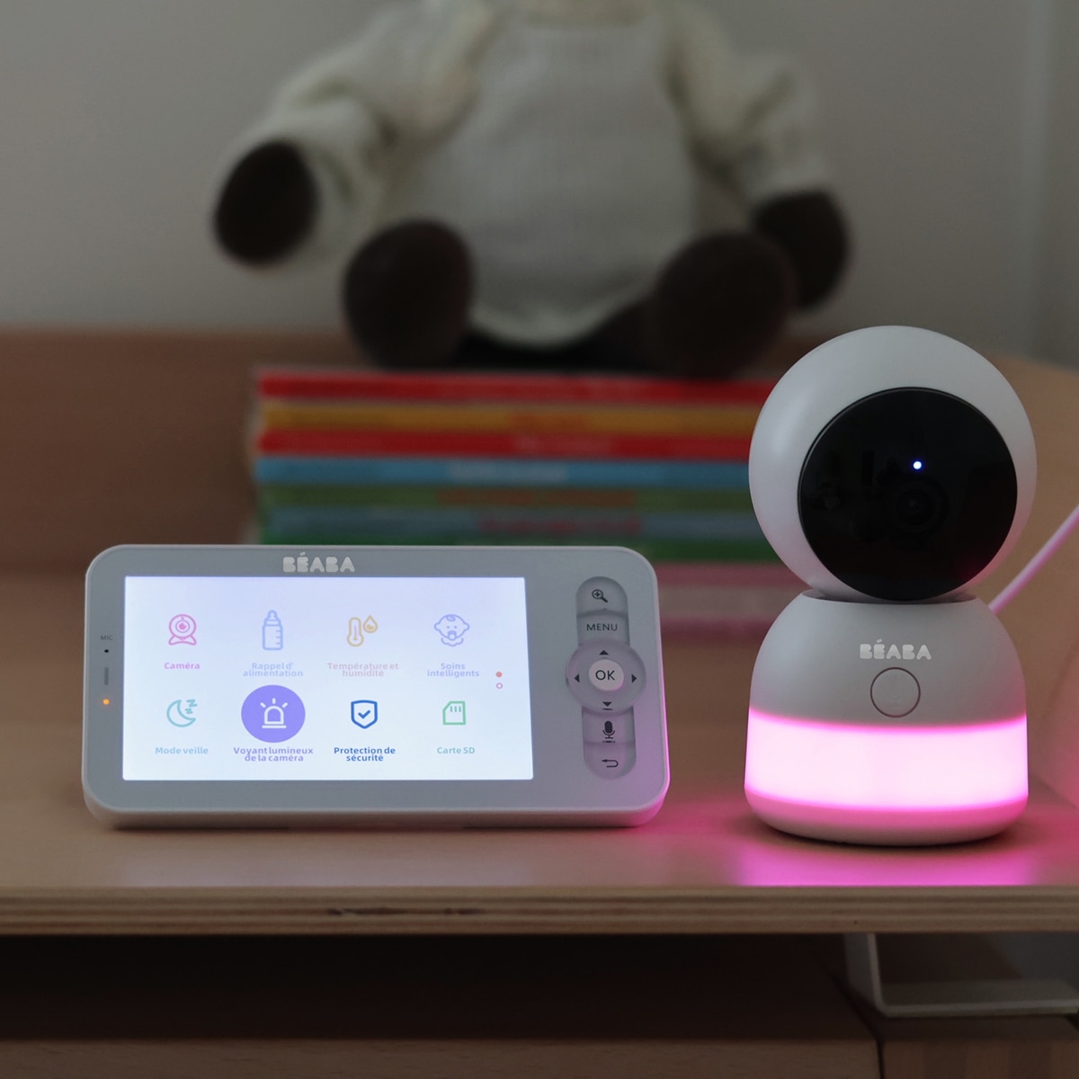 Vigilabebés nocturna Béaba Zen Night Light con video y luz - Blanco Blanco-11