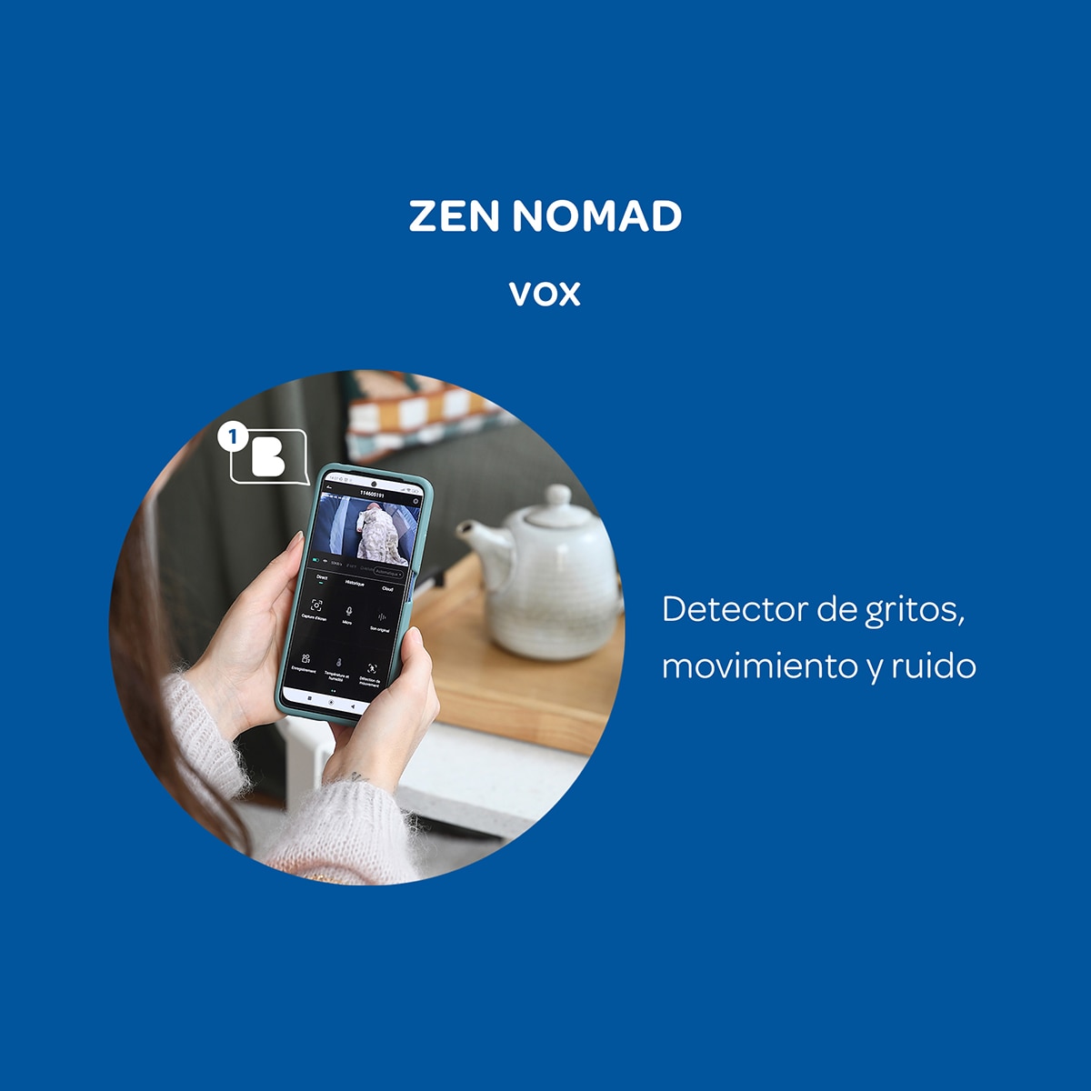 Monitor de Bebé Zen Nomad com Vídeo Branco-15