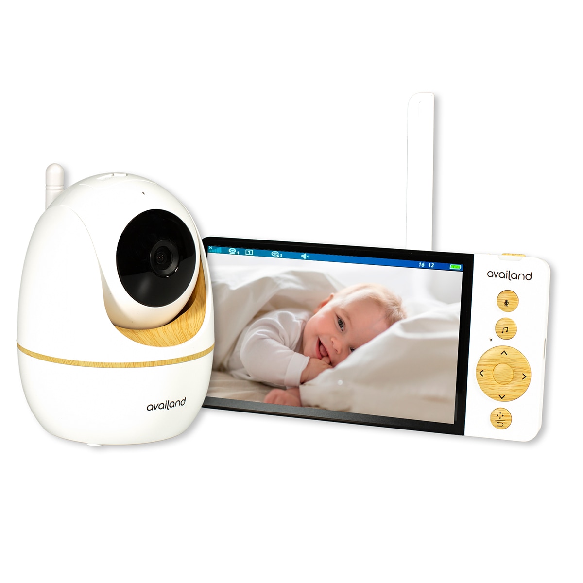 Monitor de Bebé Sphera com Ecrã de 5 Polegadas Branco-1