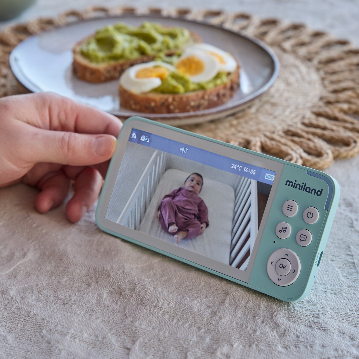 Intercomunicador de Vídeo Digimonitor 5" HD com Ecrã Grande de Alta Definição Branco-3