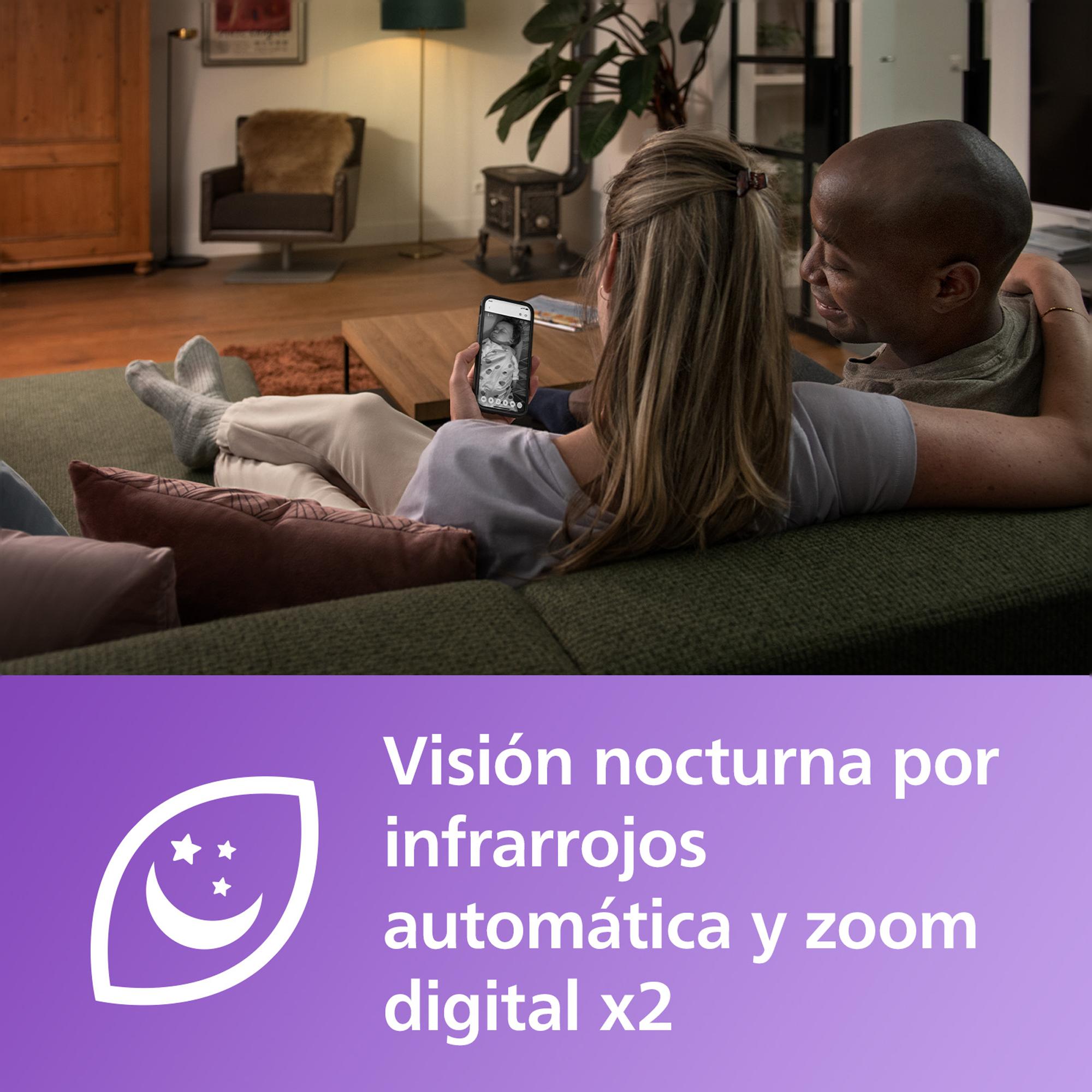 Vigilabebés Philips Avent cámara conectada con app Baby monitor - Nácar Nácar-5