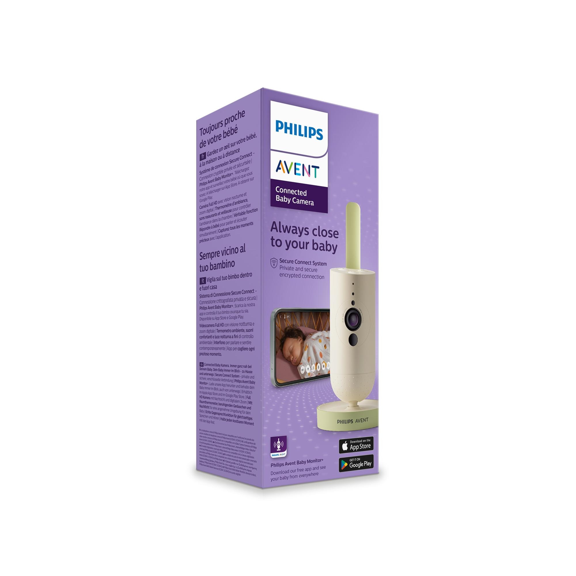 Vigilabebés Philips Avent cámara conectada con app Baby monitor - Nácar Nácar-8