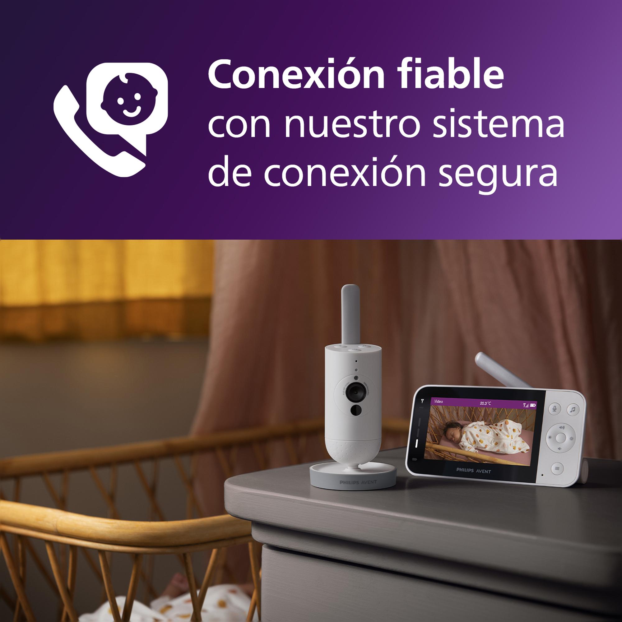 Vigilabebés Philips Avent Conectado 4,3" con unidad de padres + App - Nácar Nácar-3