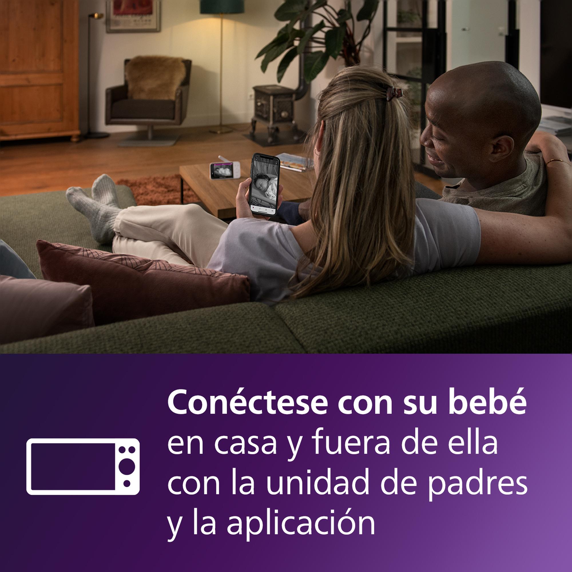 Vigilabebés Philips Avent Conectado 4,3" con unidad de padres + App - Nácar Nácar-4
