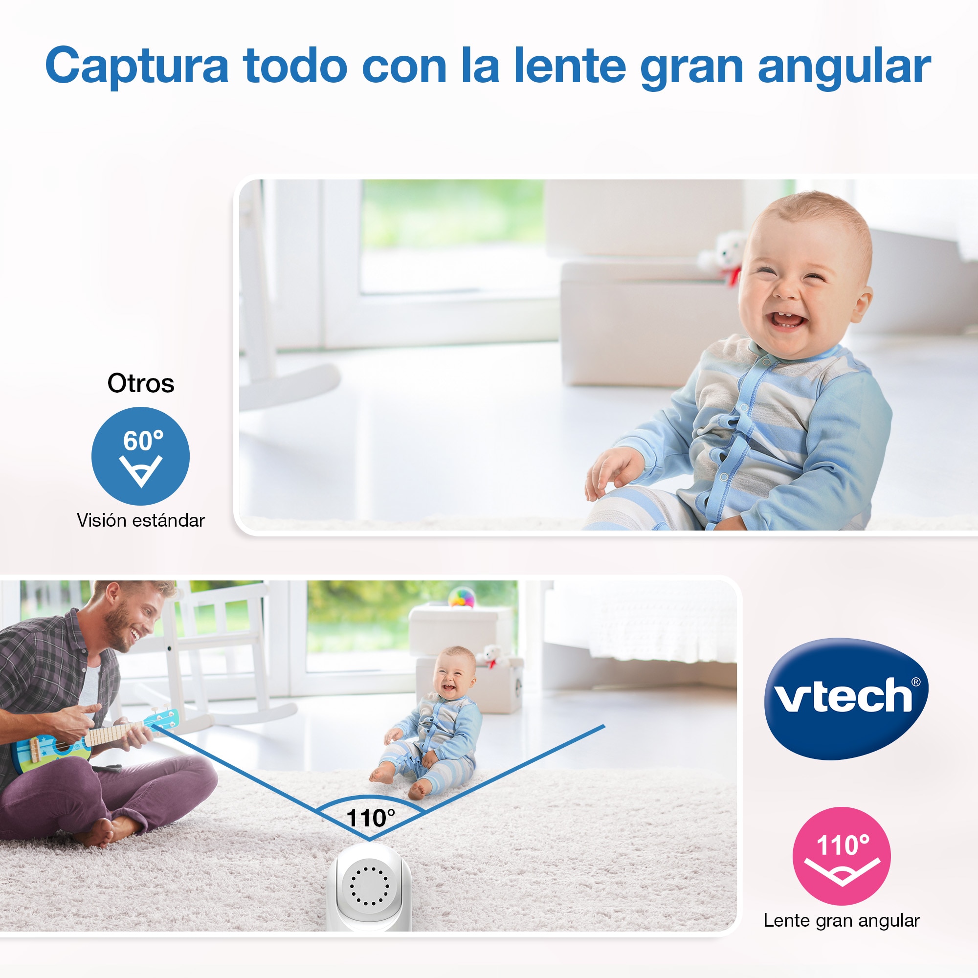 Intercomunicador Vtech com Ecrã de 7" HQ e Duas Câmaras Branco-9