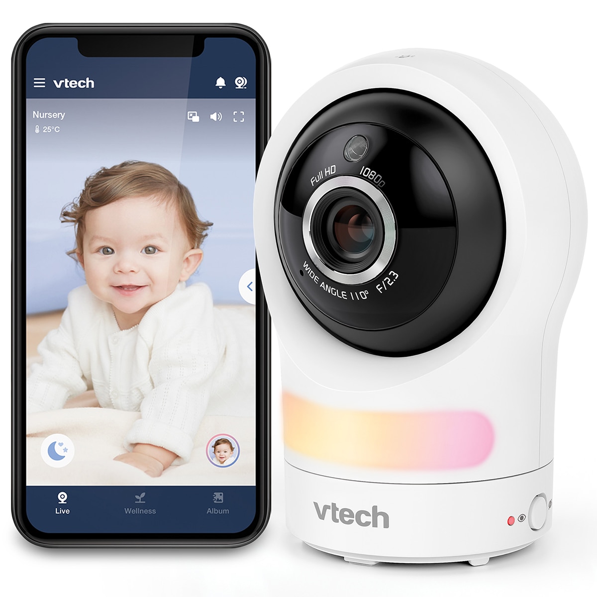 Vigilabebés solo cámara Vtech sin unidad de padres - Blanco Blanco-4