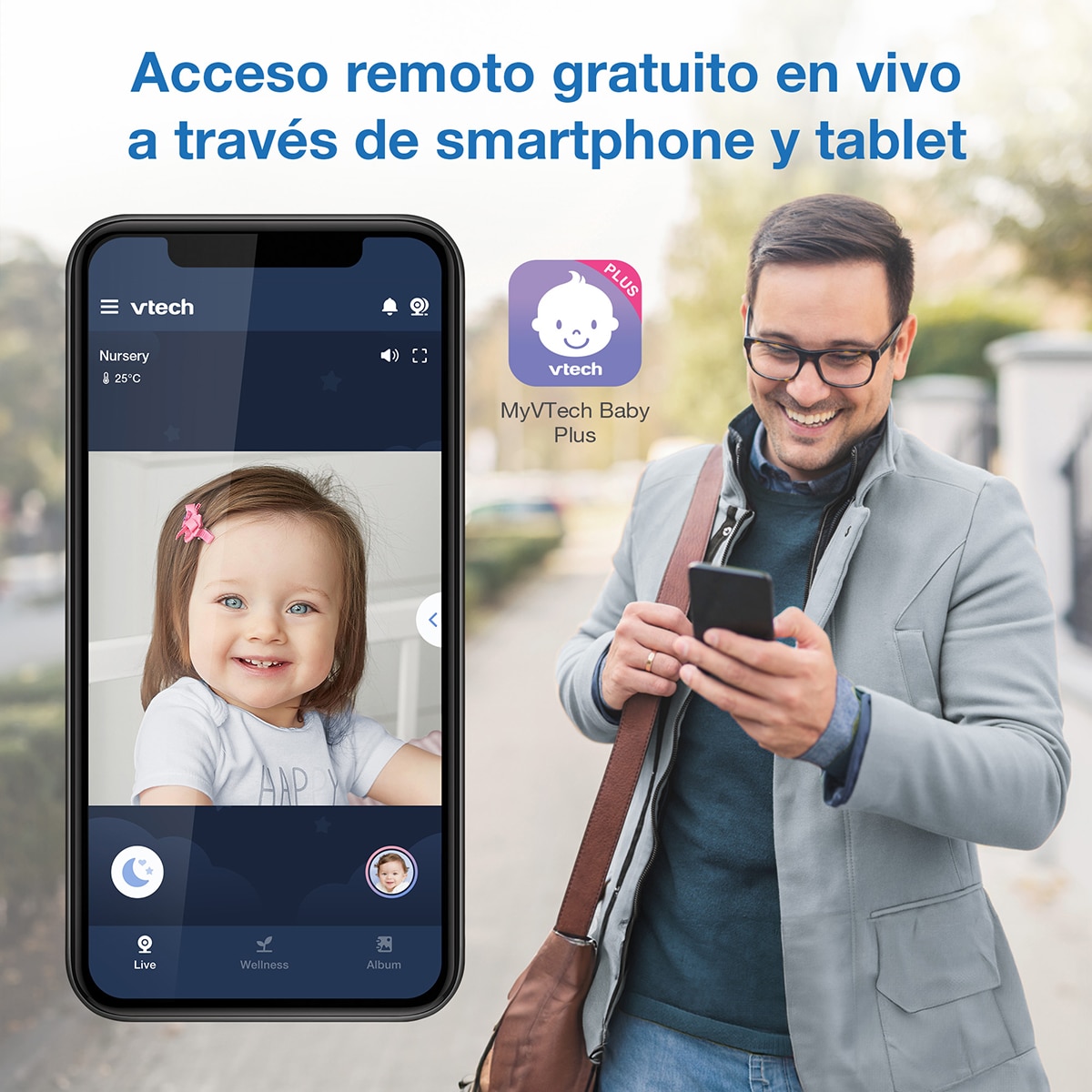Vigilabebés solo cámara Vtech sin unidad de padres - Blanco Blanco-8