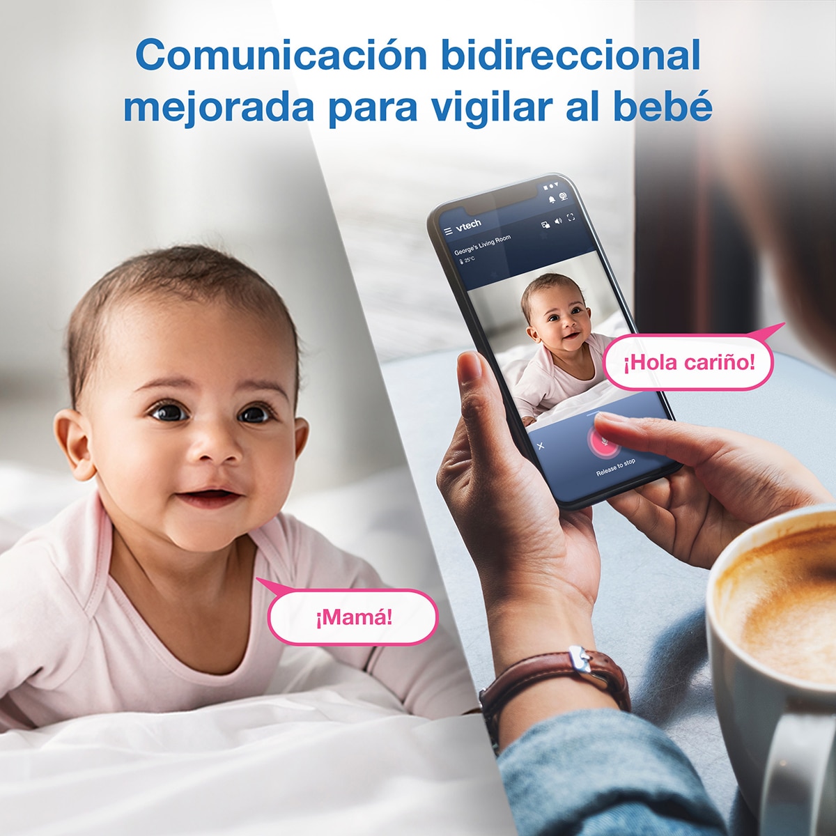 Vigilabebés solo cámara Vtech sin unidad de padres - Blanco Blanco-12
