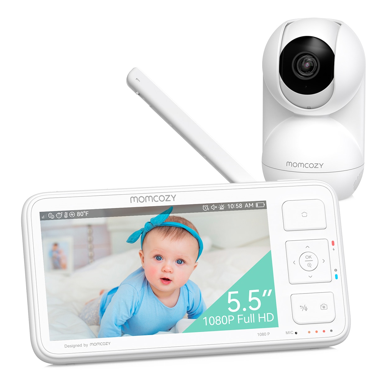 Imagen 3 de Vigilabebés video Momcozy BM03 5,5" - Blanco Blanco