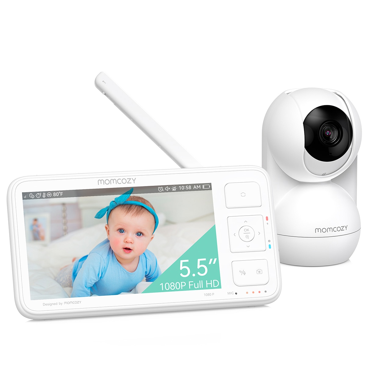 Imagen 4 de Vigilabebés video Momcozy BM03 5,5" - Blanco Blanco