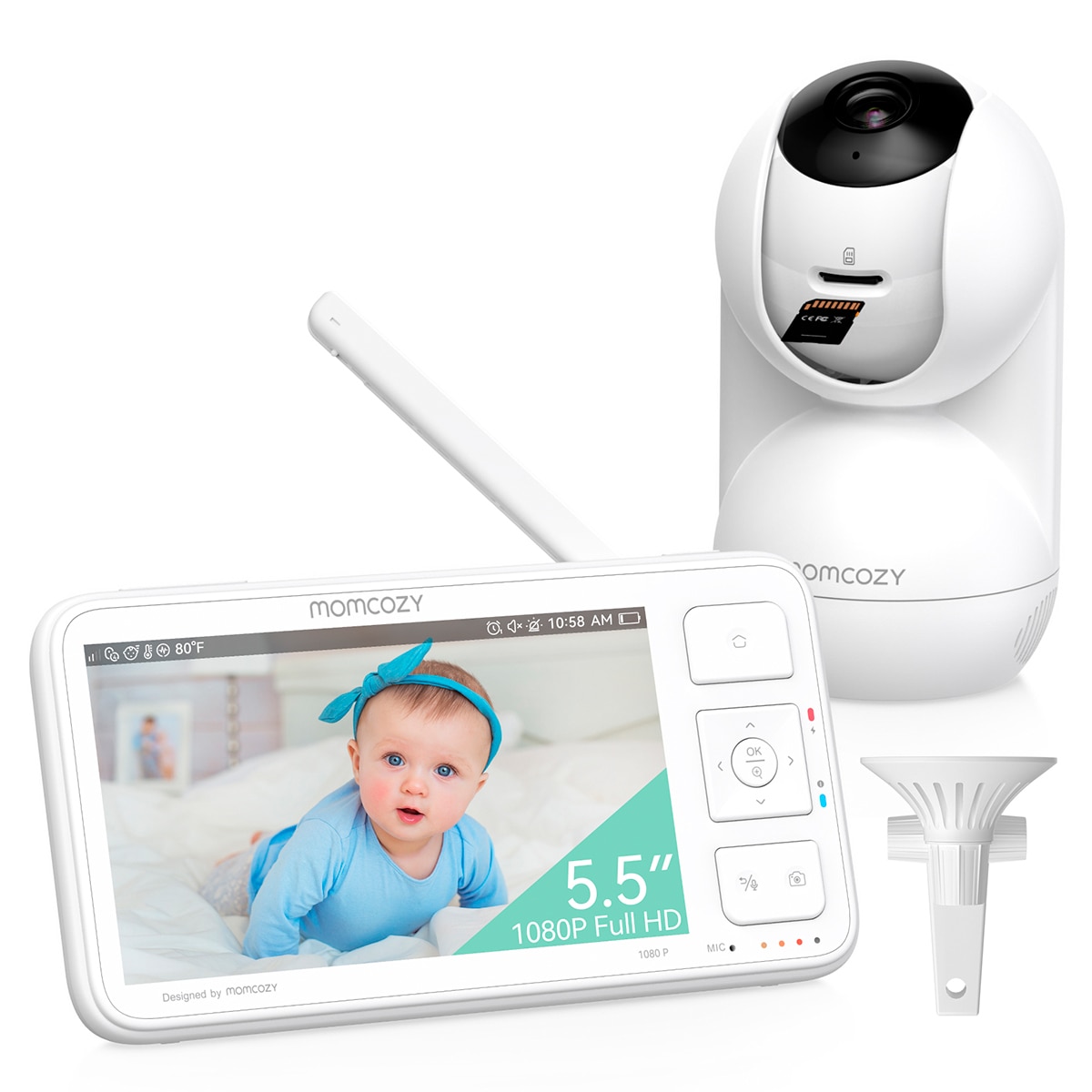 Imagen 5 de Vigilabebés video Momcozy BM03 5,5" - Blanco Blanco