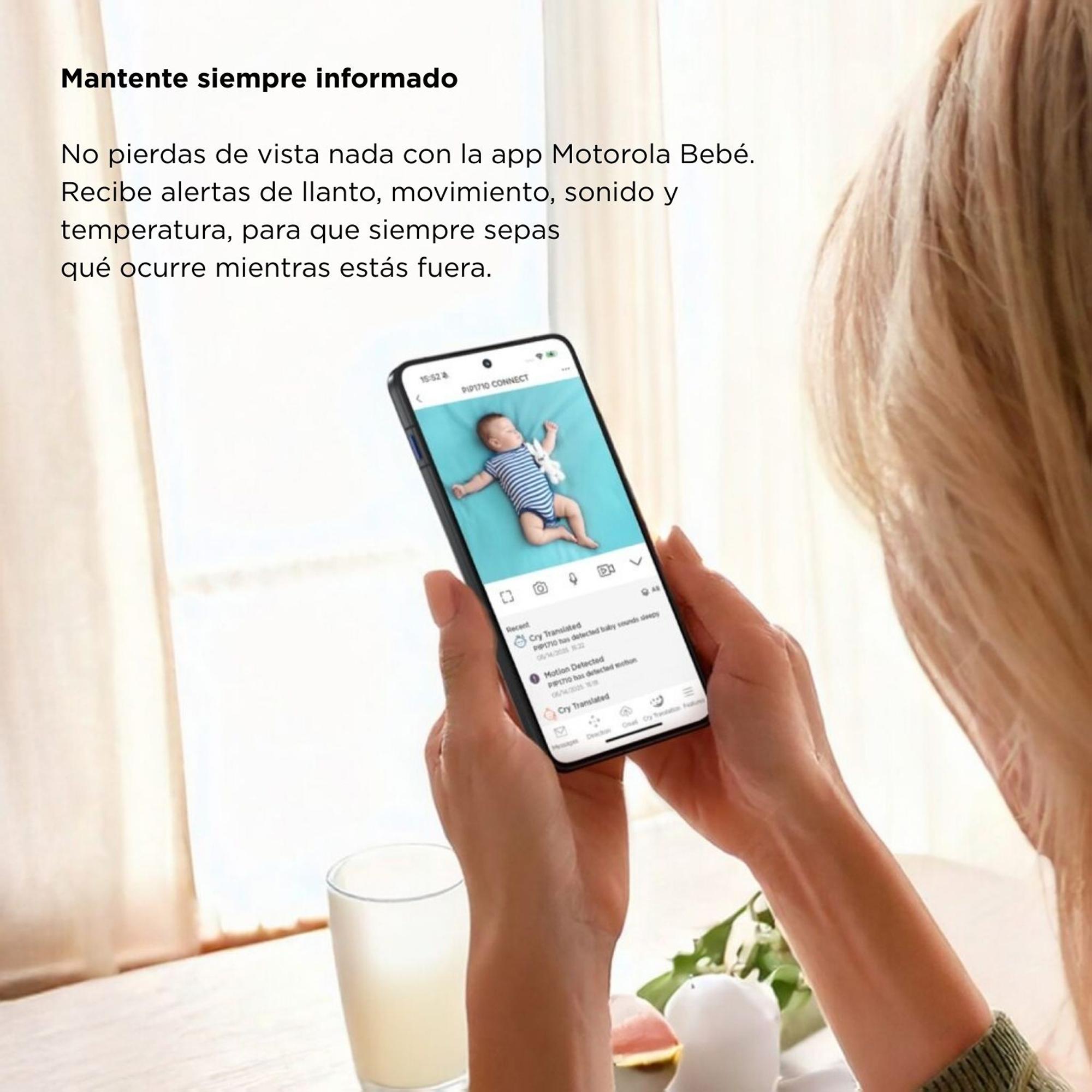 Monitor de Vídeo para Bebés 5" Conectado por Wi-Fi com Detetor de Choro Branco-8