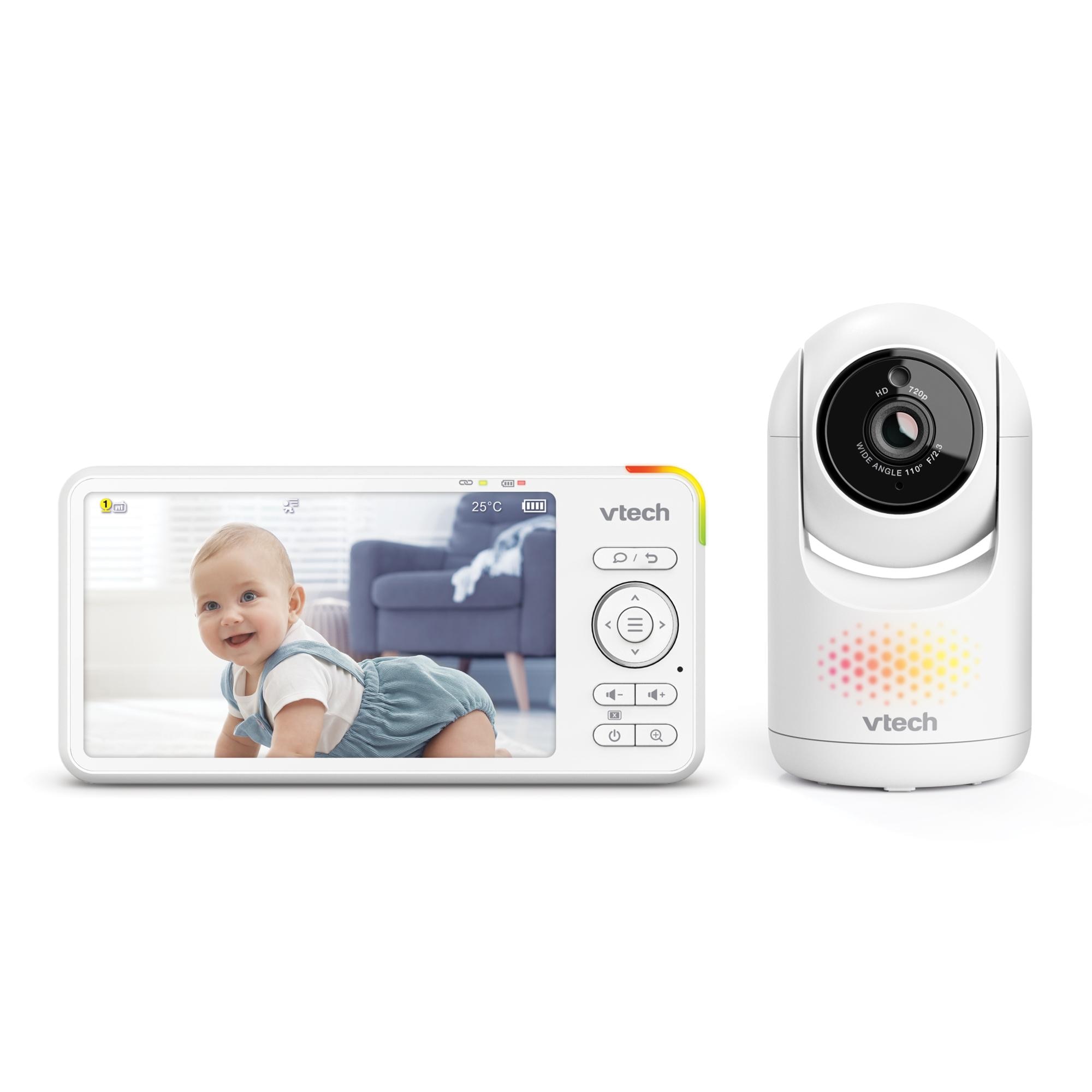 Intercomunicador de Bebés com Ecrã de 5,5" HD e Câmara Orientável Branco-2
