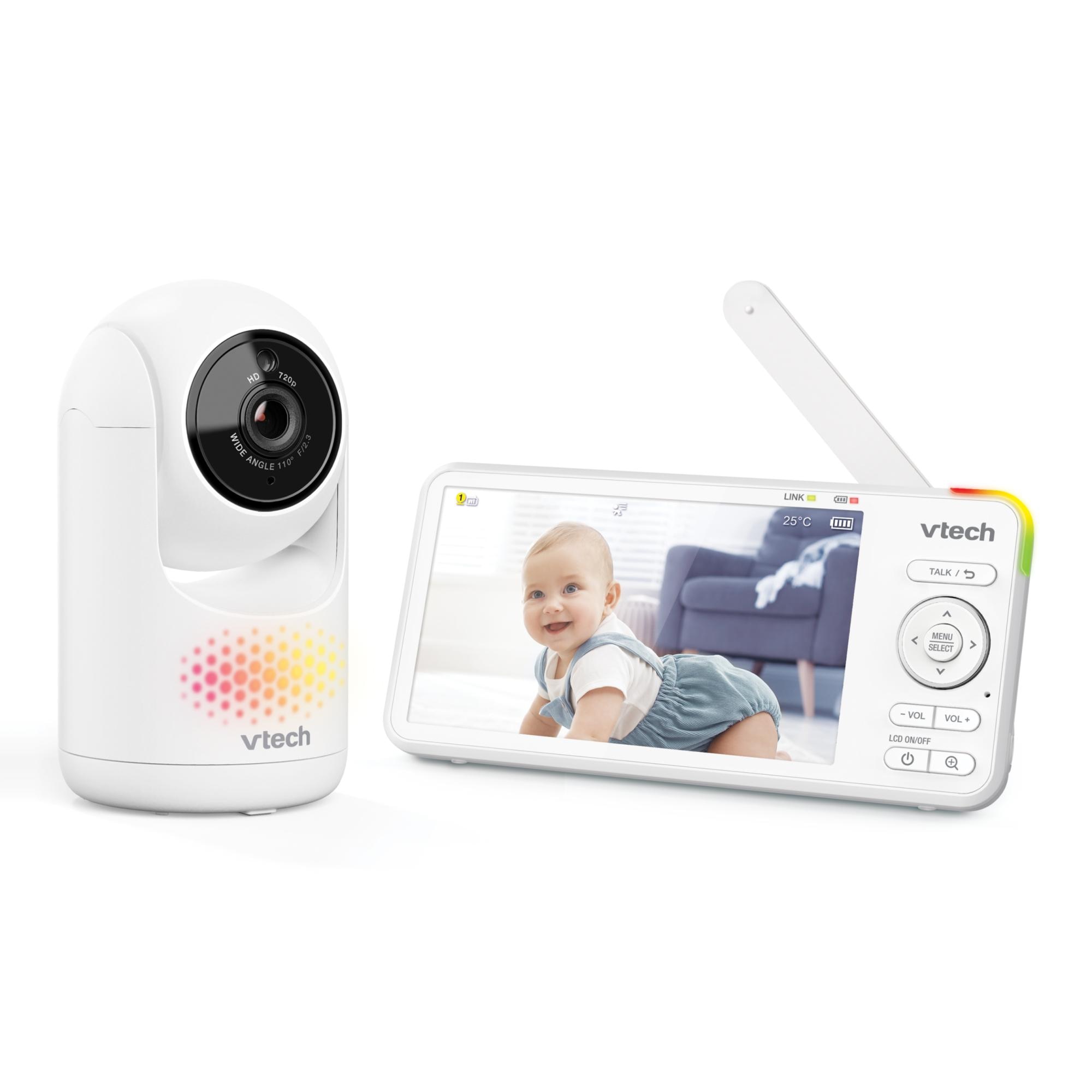 Intercomunicador de Bebés com Ecrã de 5,5" HD e Câmara Orientável Branco-3