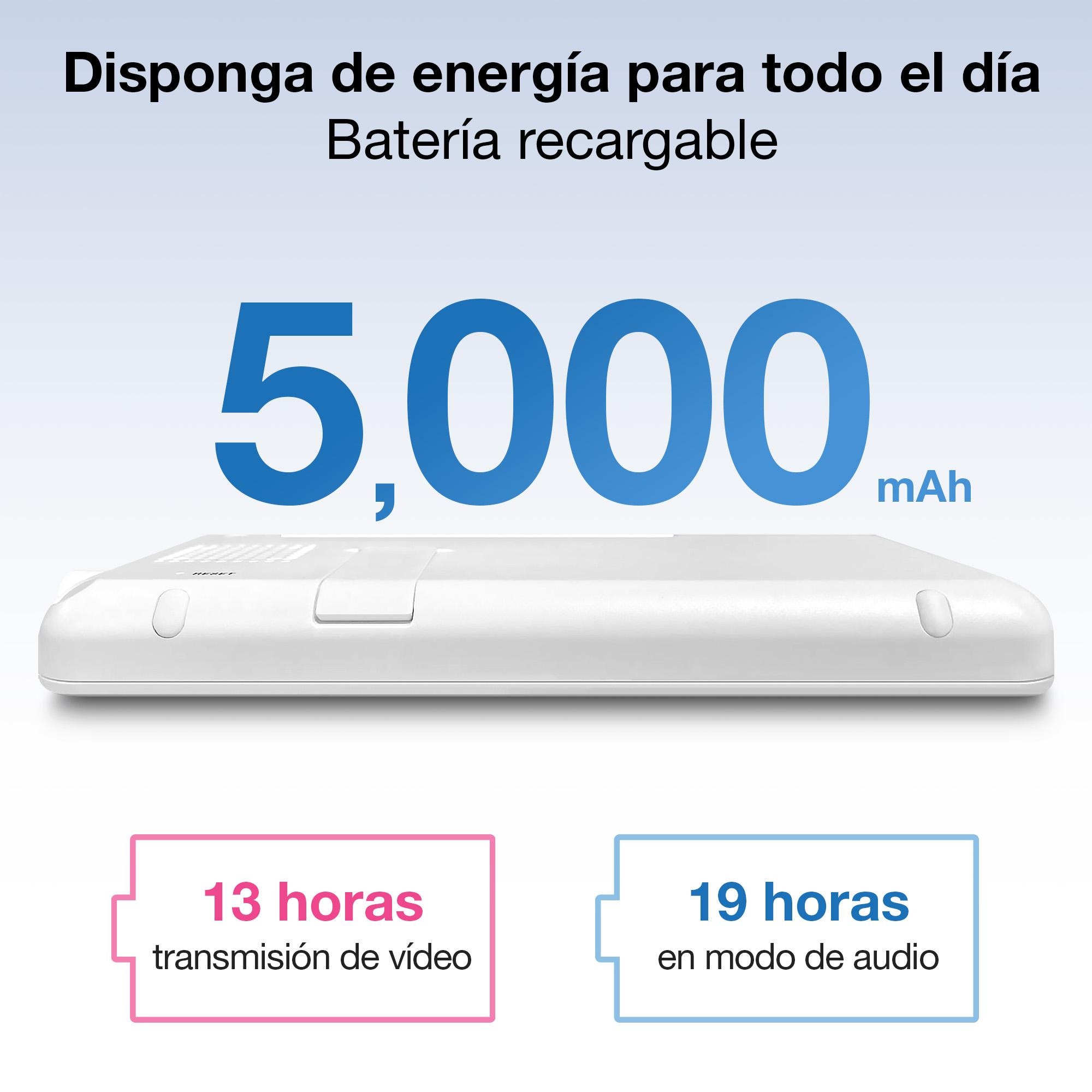 Intercomunicador de Bebés com Ecrã de 5,5" HD e Câmara Orientável Branco-8