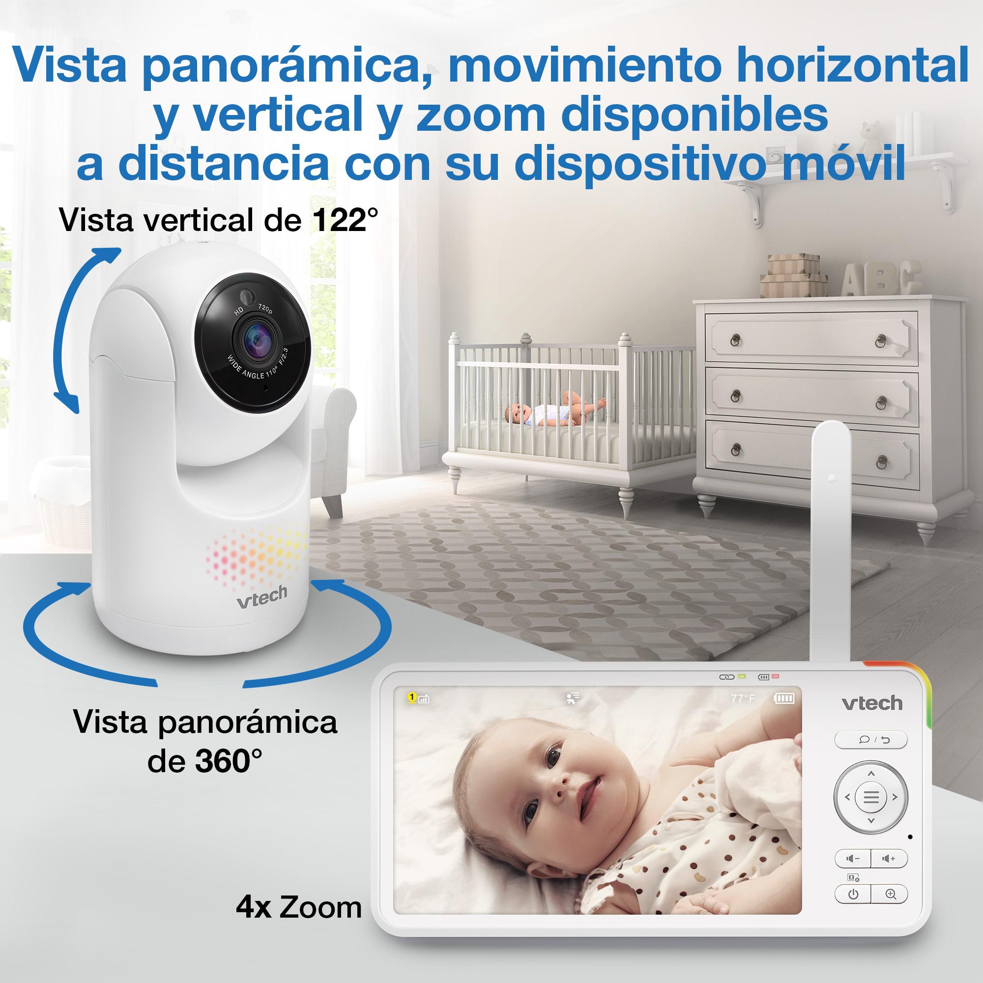 Intercomunicador de Bebés com Ecrã de 5,5" HD e Câmara Orientável Branco-11