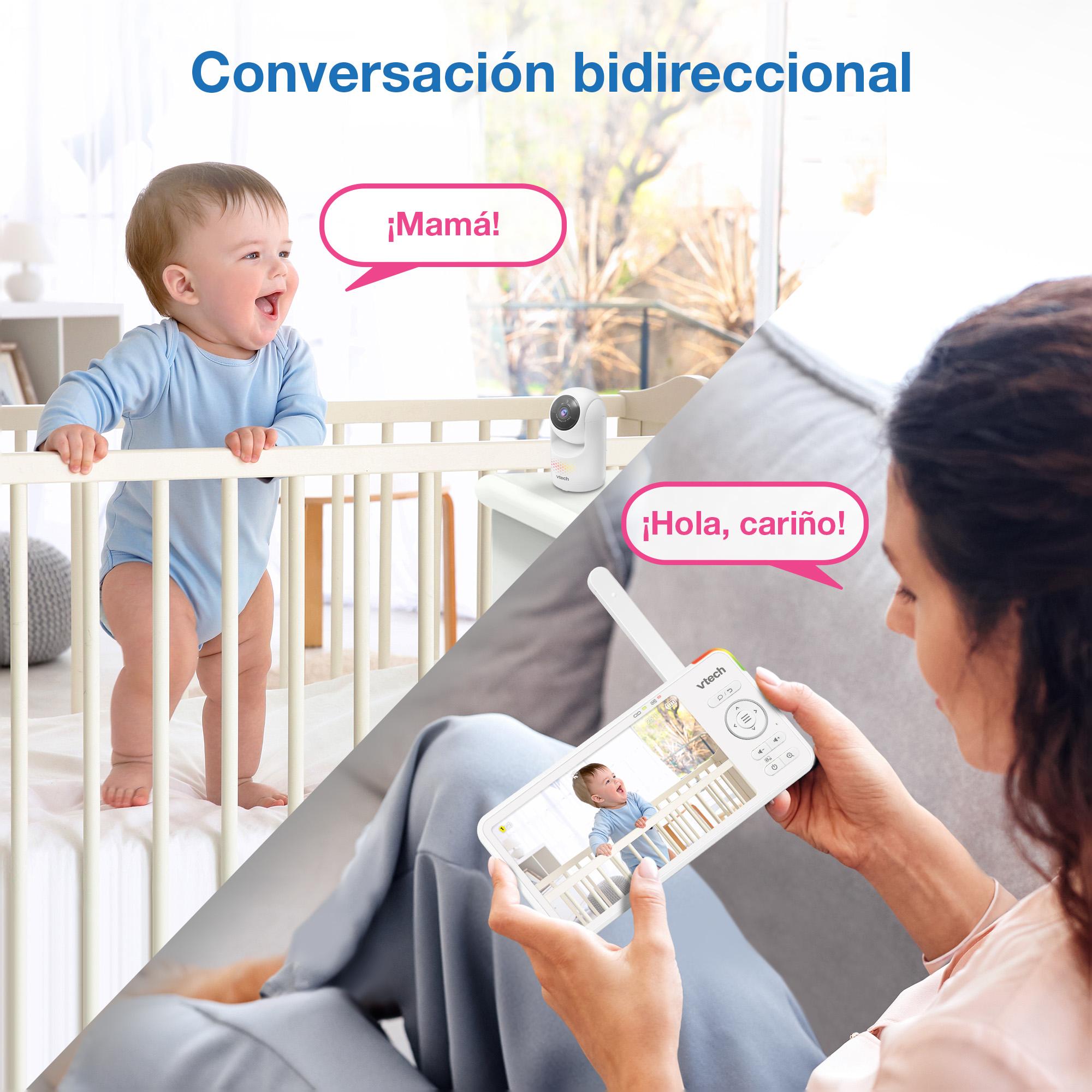 Intercomunicador de Bebés com Ecrã de 5,5" HD e Câmara Orientável Branco-15