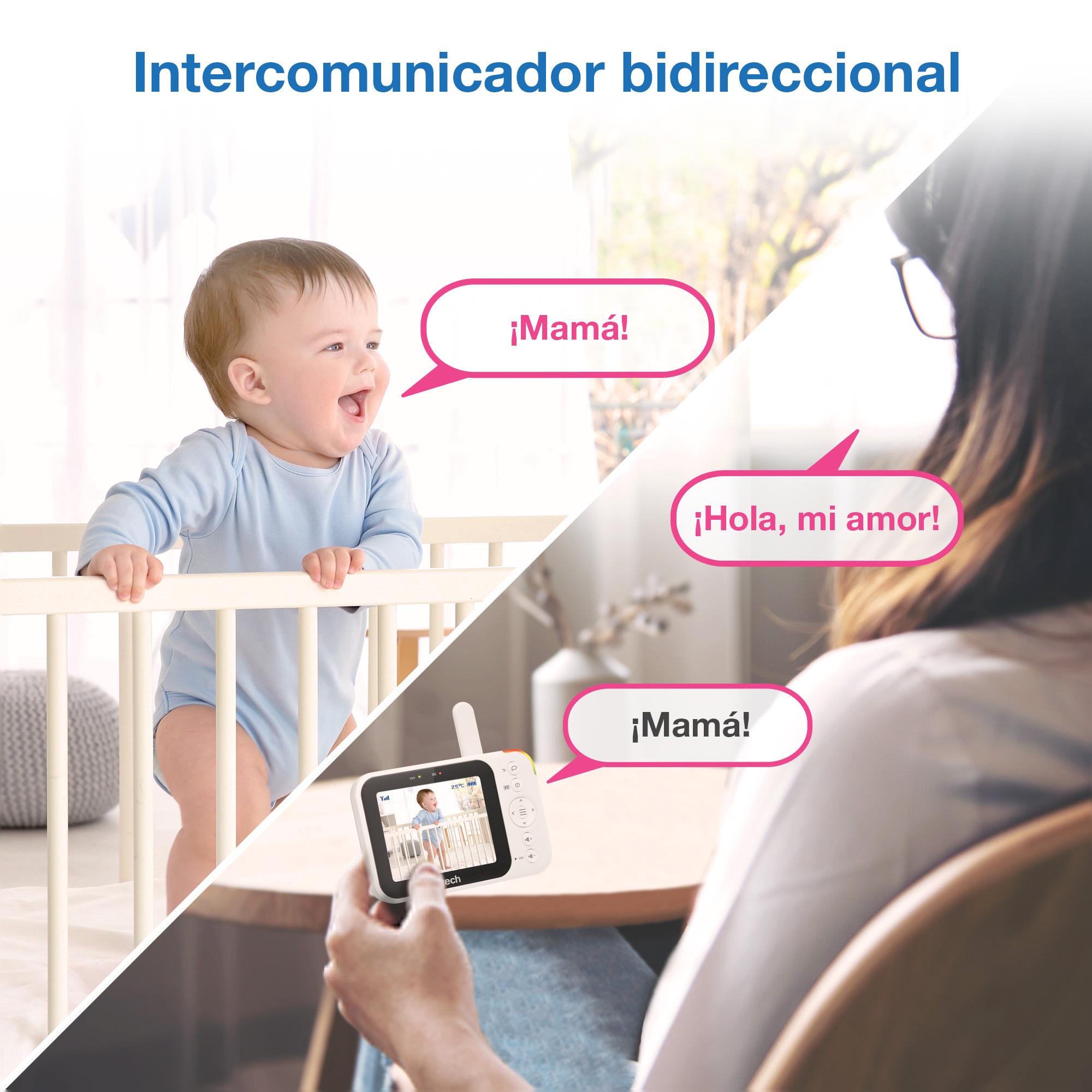 Monitor de Bebés de Vídeo com Ecrã de 3,5" HD WiFi e Câmara Orientável Branco-7