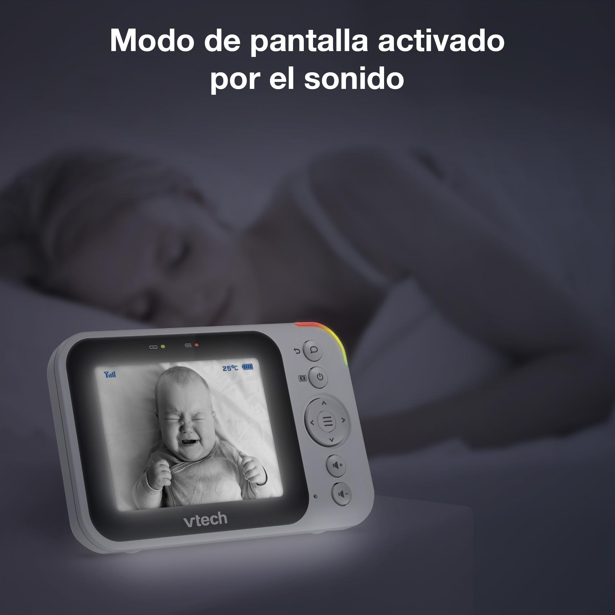 Monitor de Bebés de Vídeo com Ecrã de 3,5" HD WiFi e Câmara Orientável Branco-8