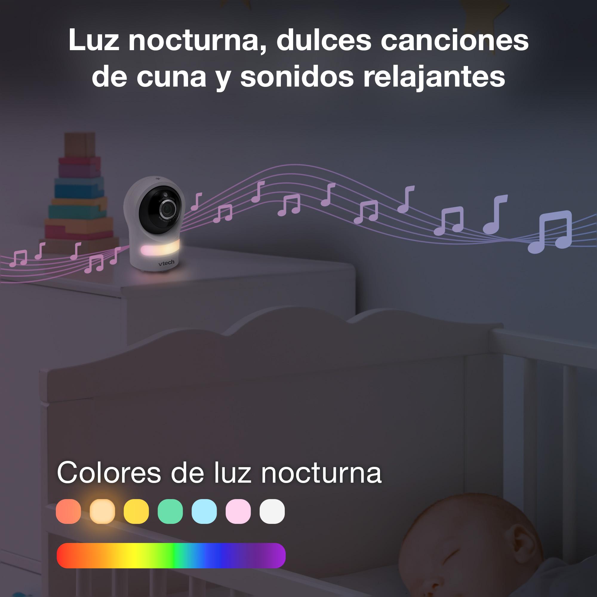 Monitor de Bebés de Vídeo com Ecrã de 3,5" HD WiFi e Câmara Orientável Branco-10