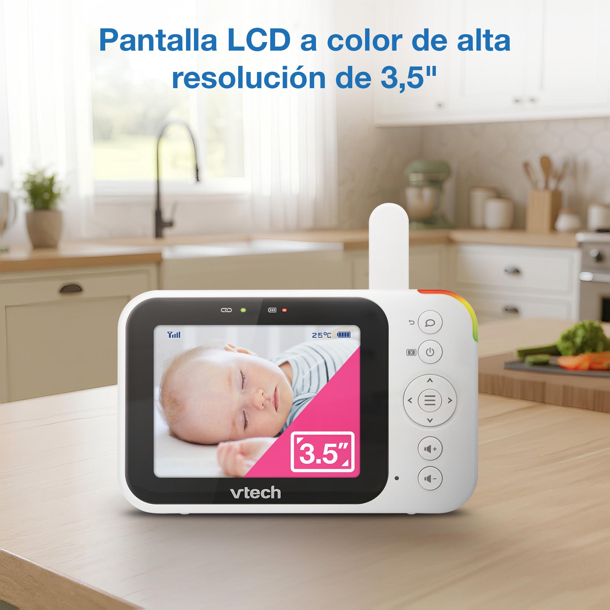 Monitor de Bebés de Vídeo com Ecrã de 3,5" HD WiFi e Câmara Orientável Branco-15