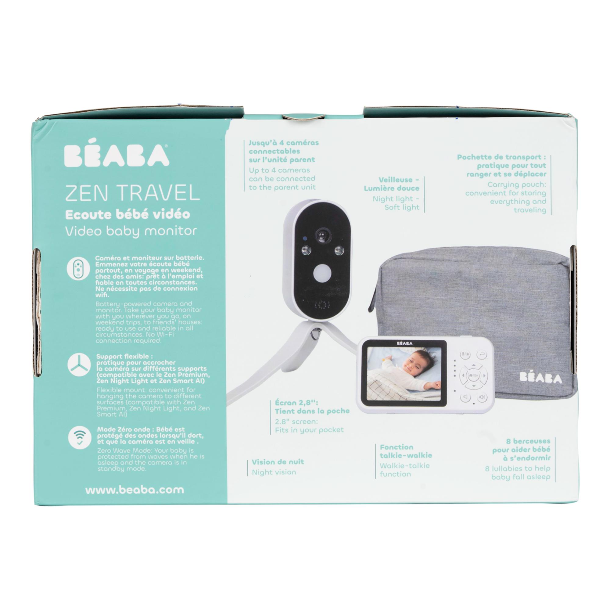 Vigilabebés video Béaba 2,8" Zen Travel - Blanco Blanco-9