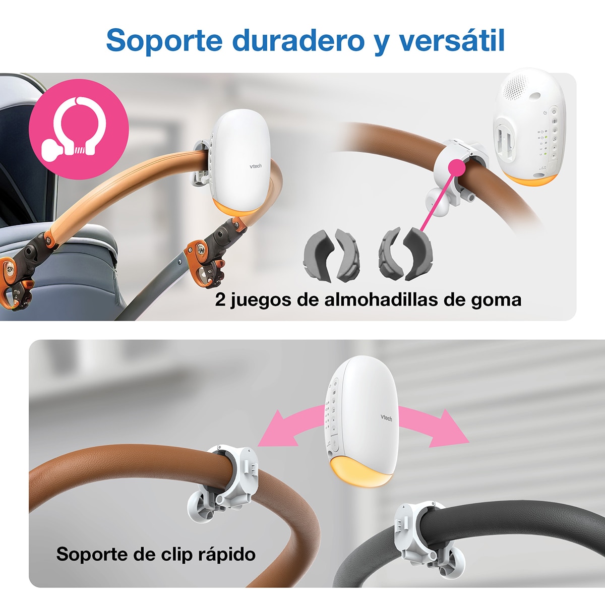 Sistema de Oscilação para Carrinhos com Bateria, Luz e Som Branco-17